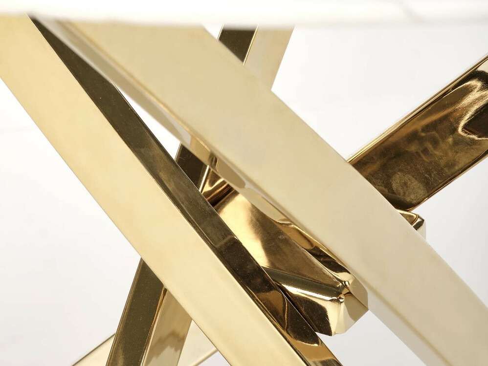 Table Houston 1538 (Golden + White marble)