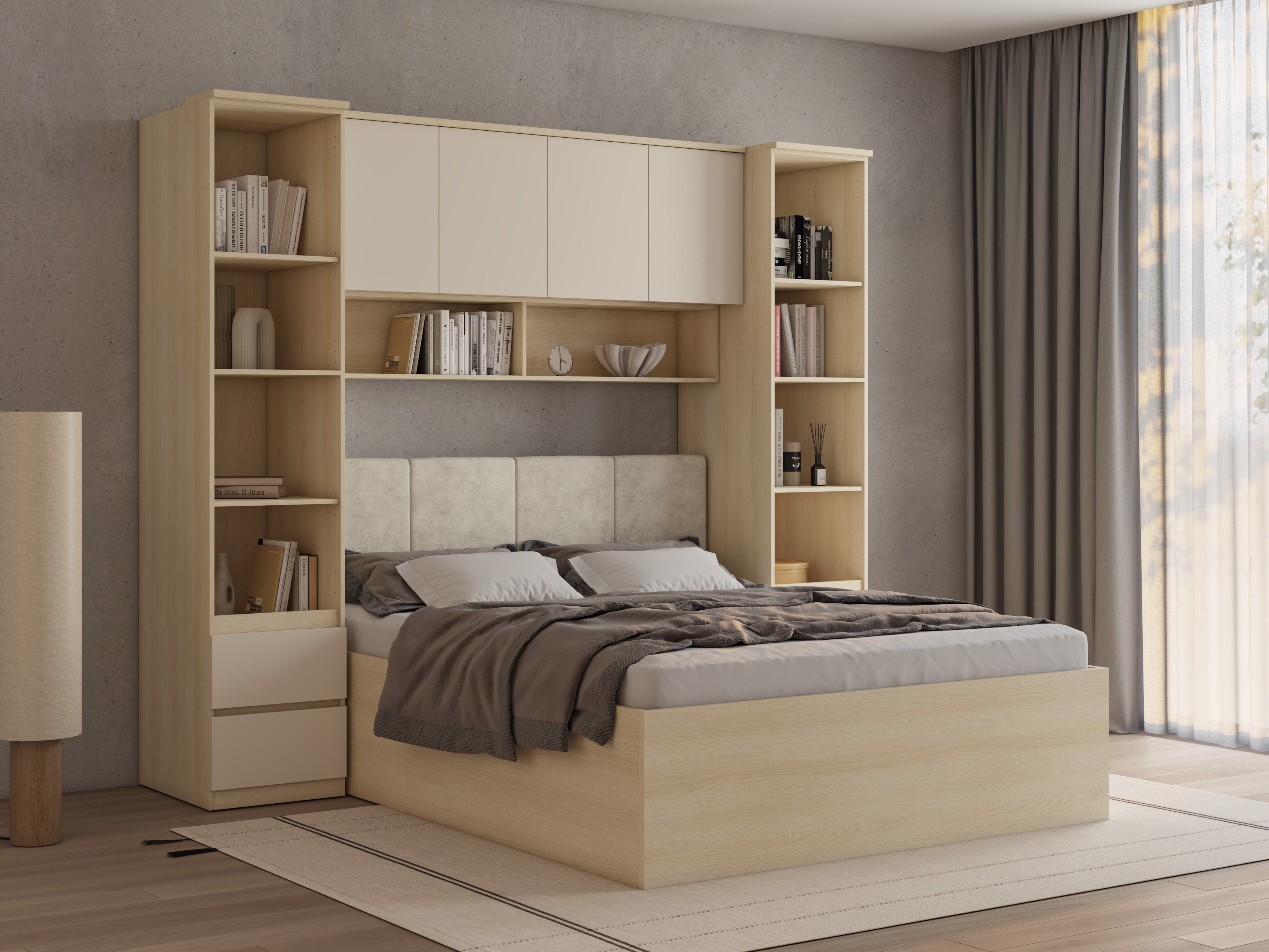 Bedroom set Nolcala 124 (Oak + Beige)