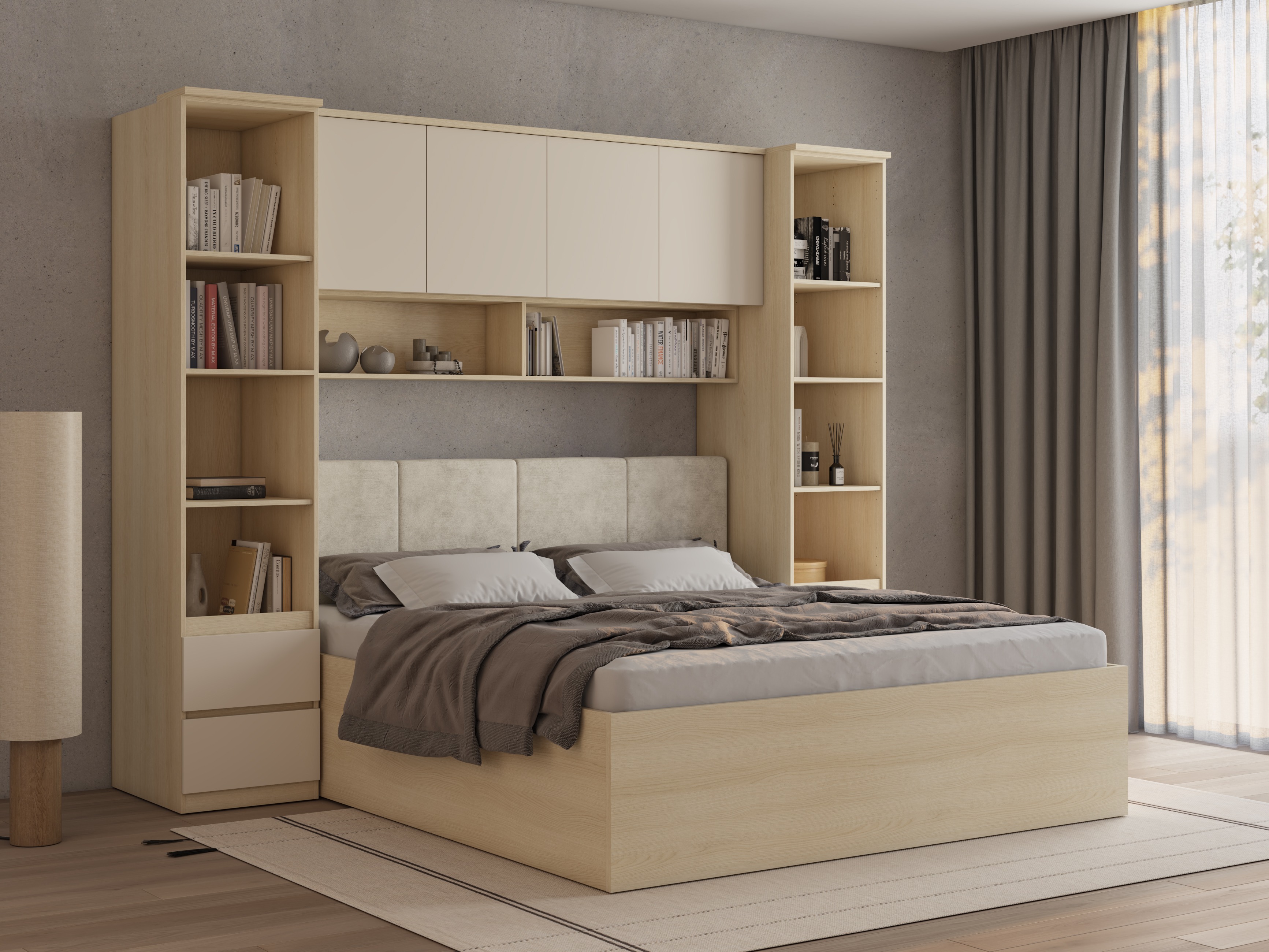 Bedroom set Nolcala 124 (Oak + Beige)