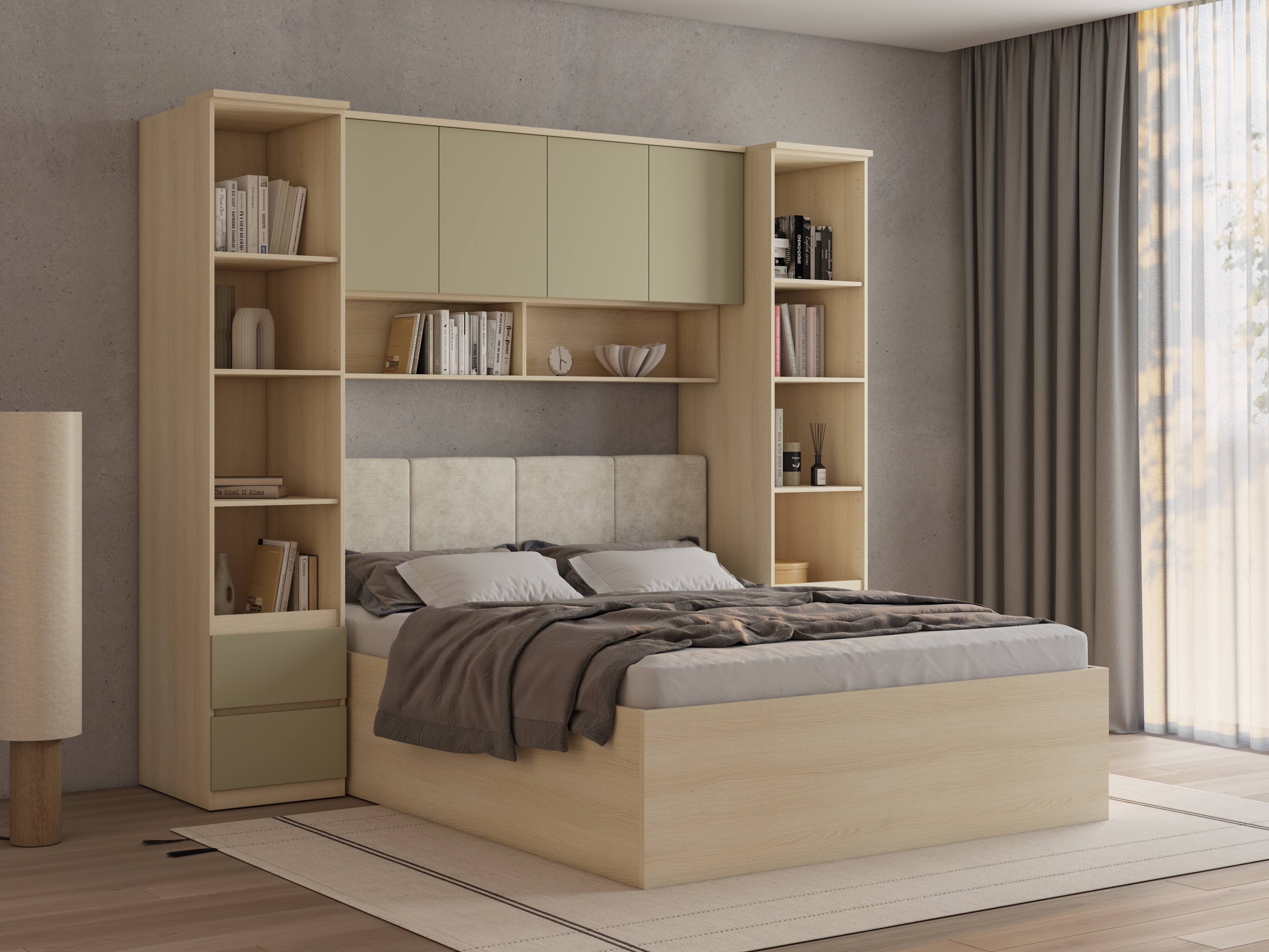 Bedroom set Nolcala 124 (Oak + Eucalyptus)