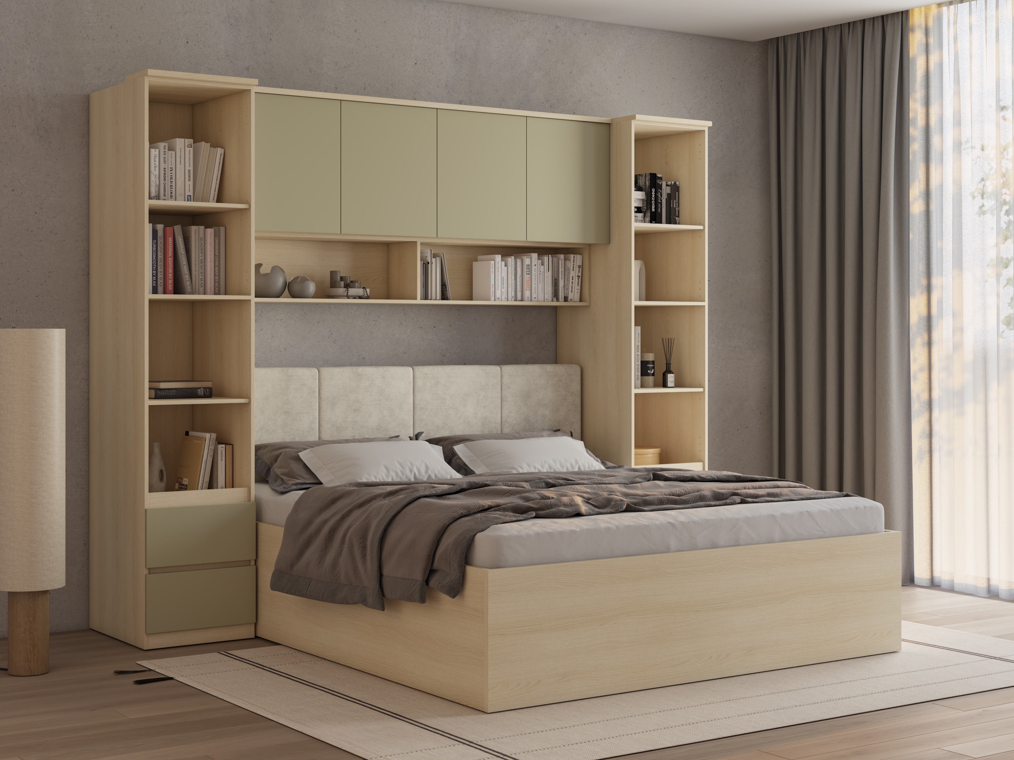 Bedroom set Nolcala 124 (Oak + Eucalyptus)