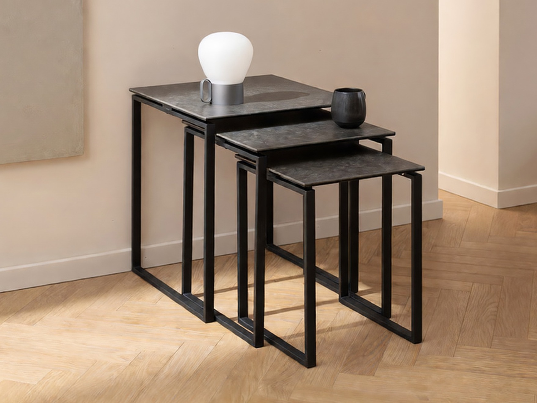 Nest of side tables Norsica 406 (Black)