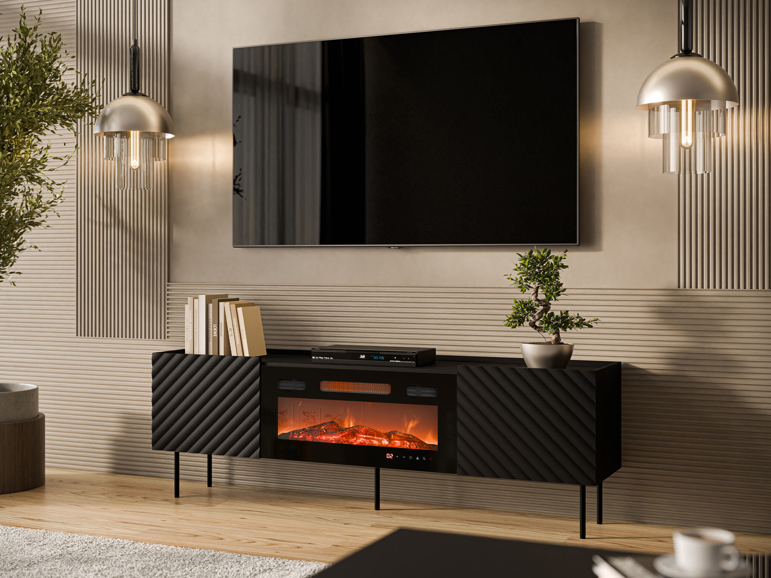 TV stand Sillen III (Black)
