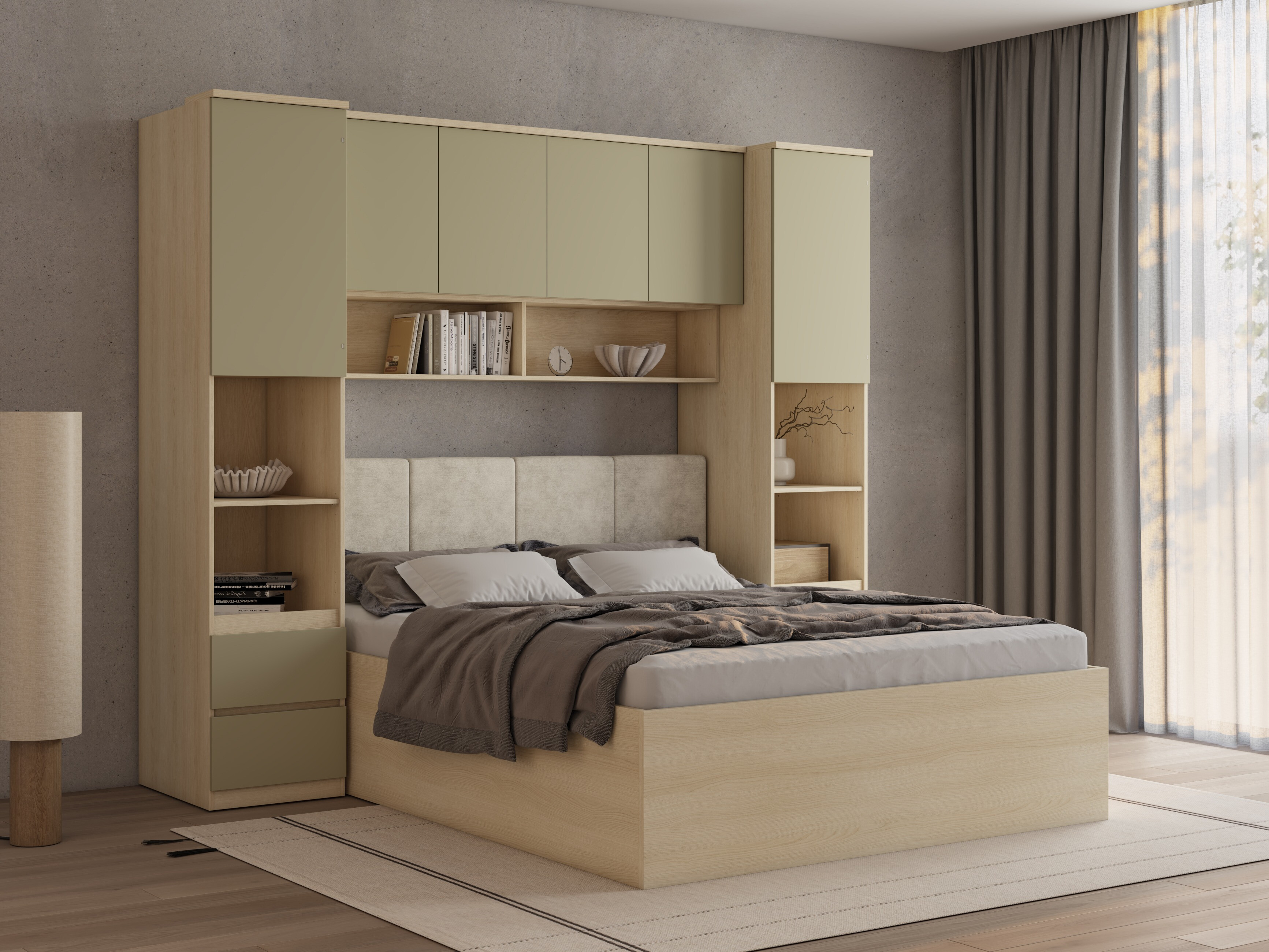 Bedroom set Nolcala 126 (Oak + Eucalyptus)