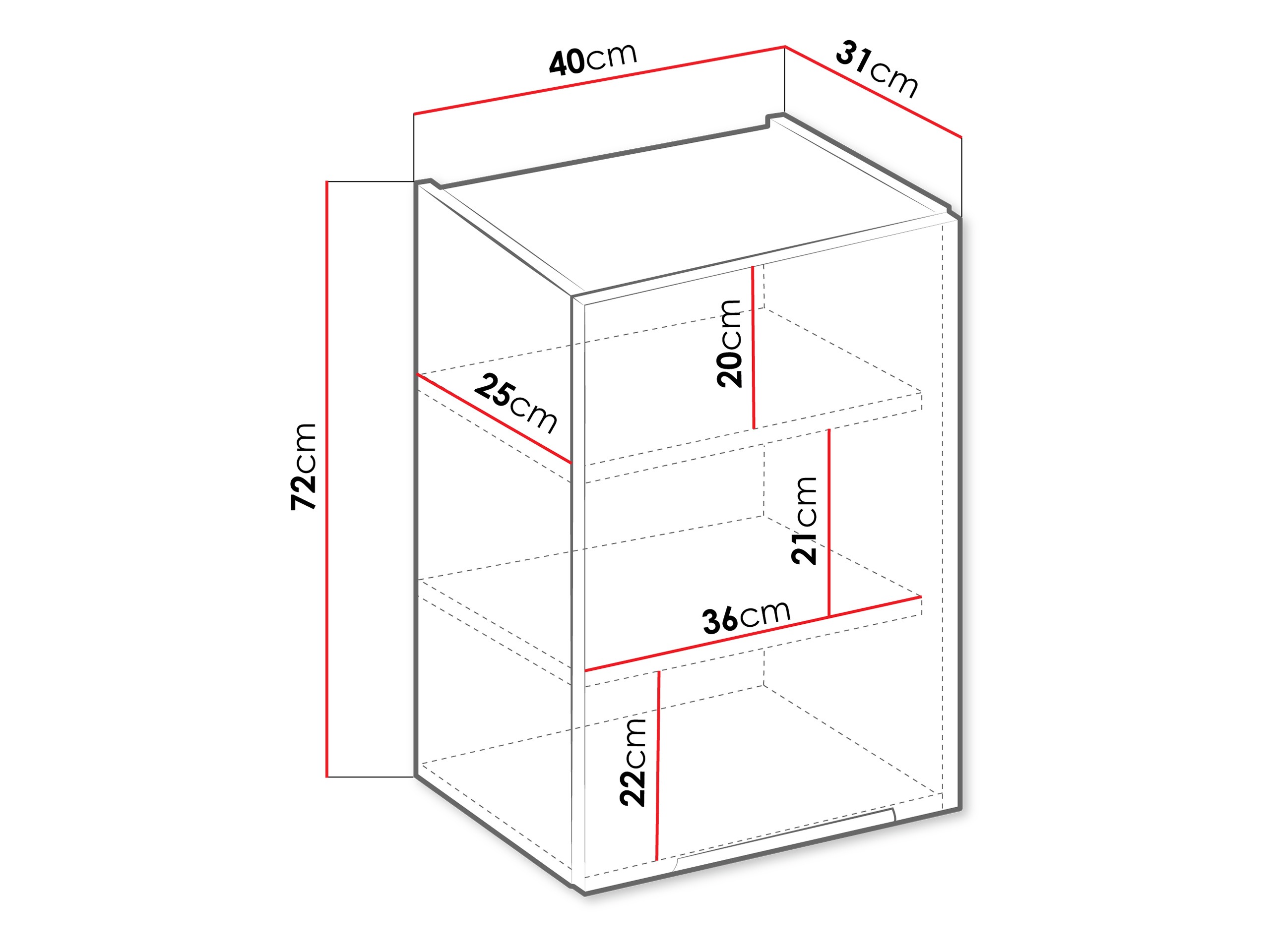 Modular wall cabinet Sole 117