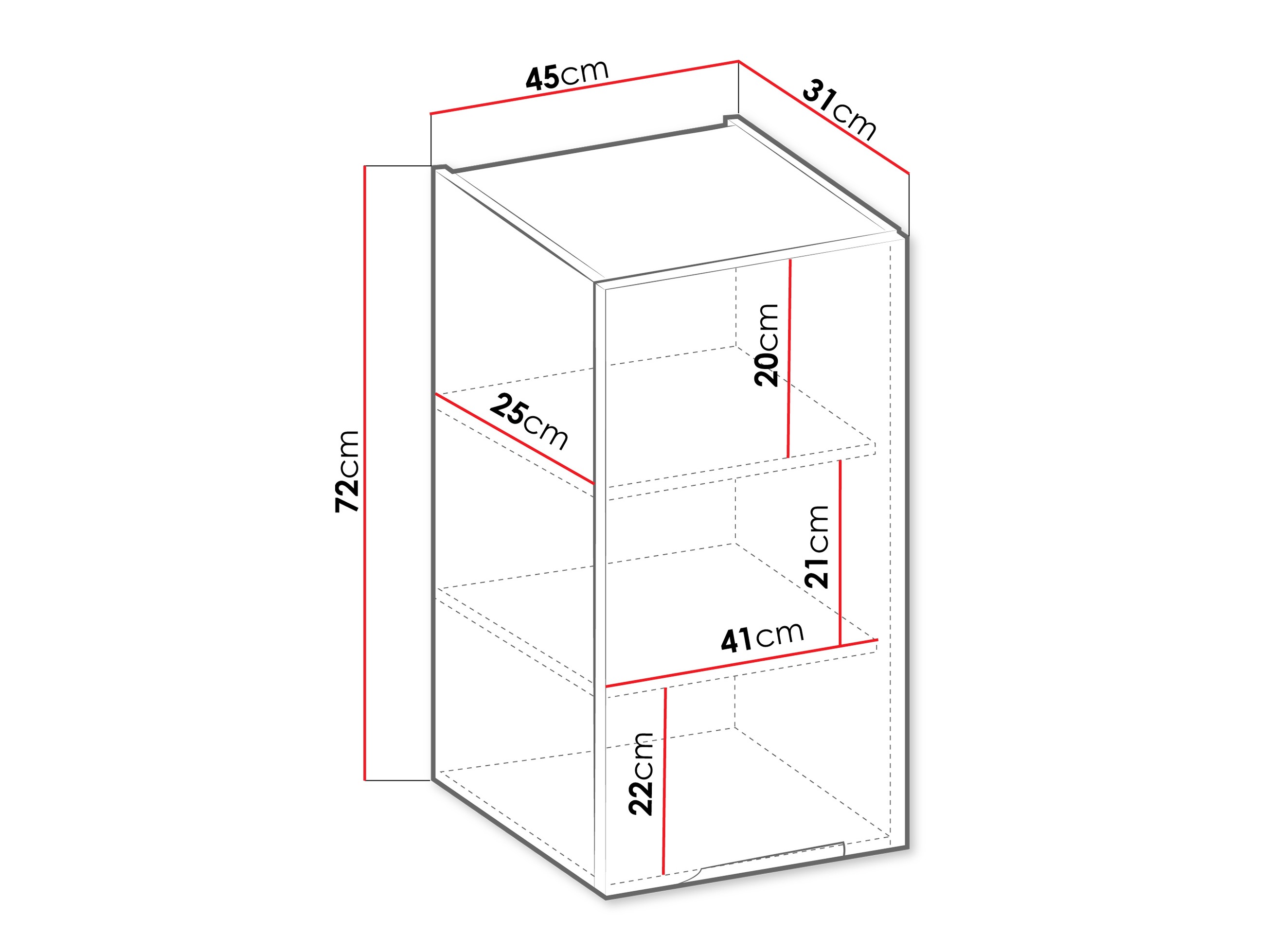 Modular wall cabinet Sole 119