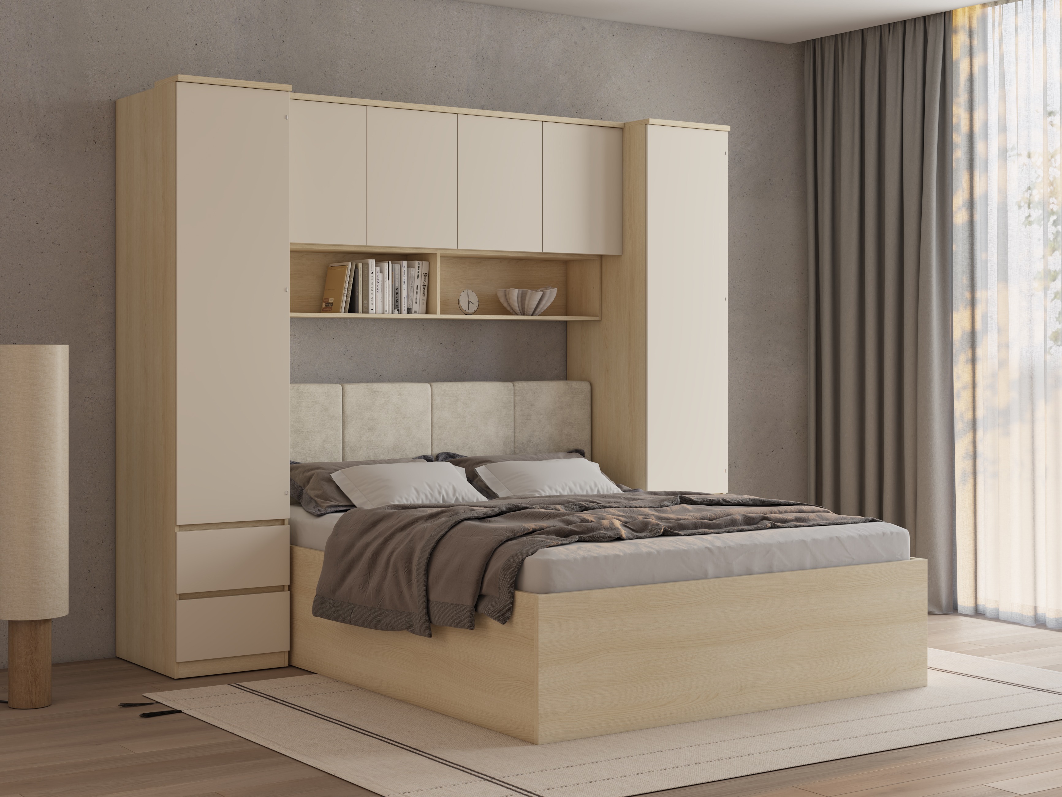 Bedroom set Nolcala 125 (Oak + Beige)