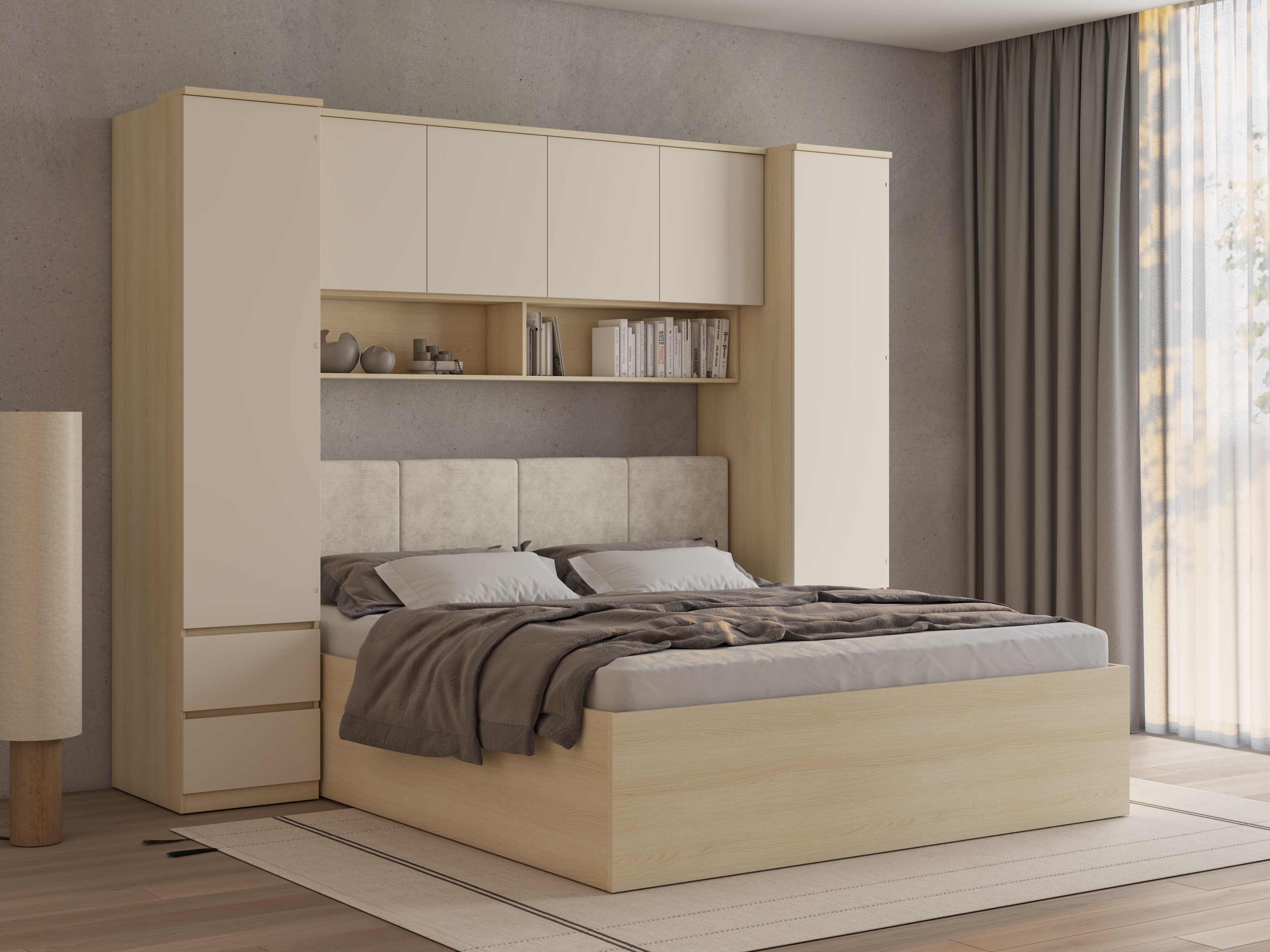 Bedroom set Nolcala 125 (Oak + Beige)