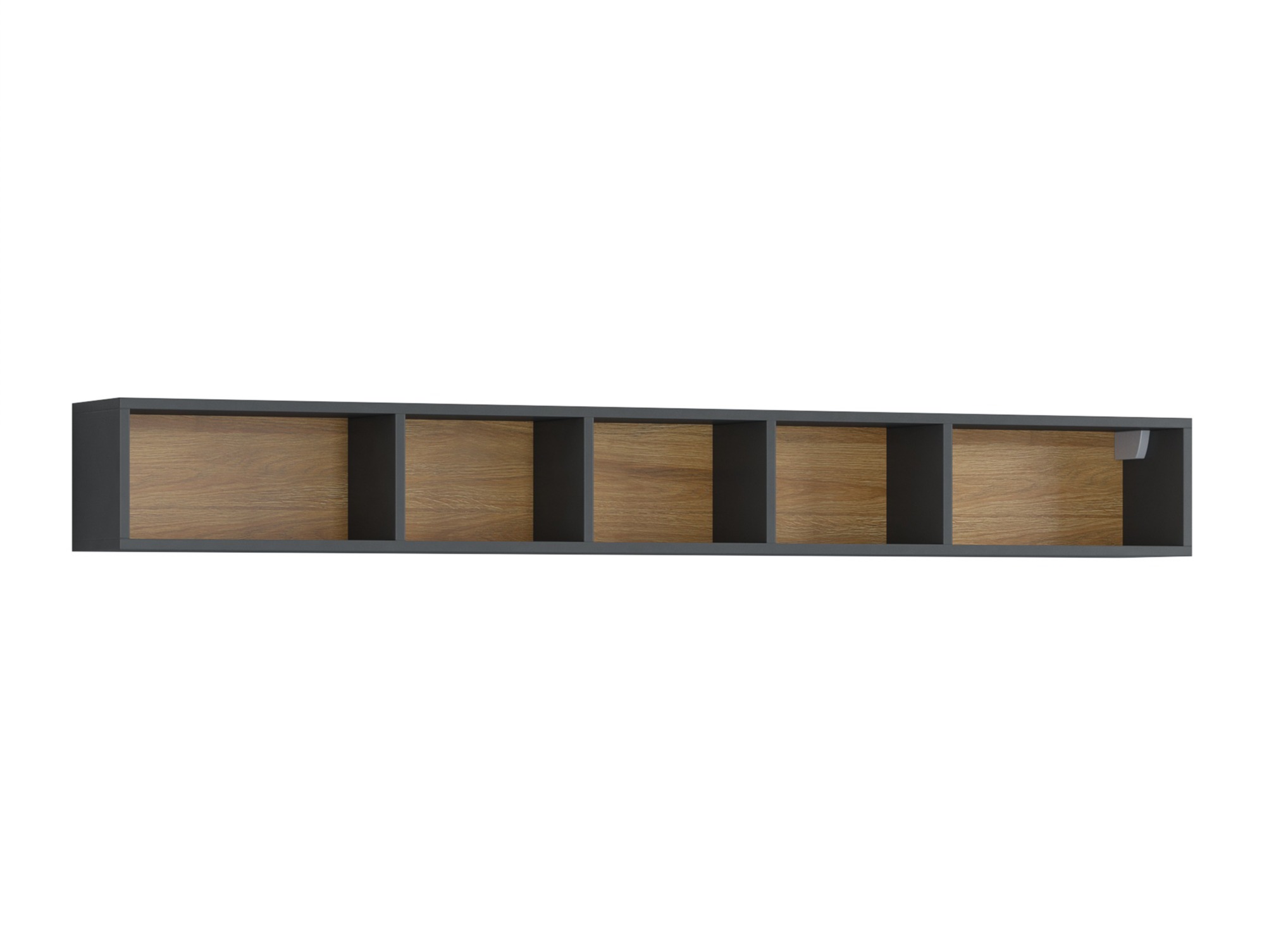 Living room set Torsone 104 (Anthracite + Gloss anthracite + Grandson oak)