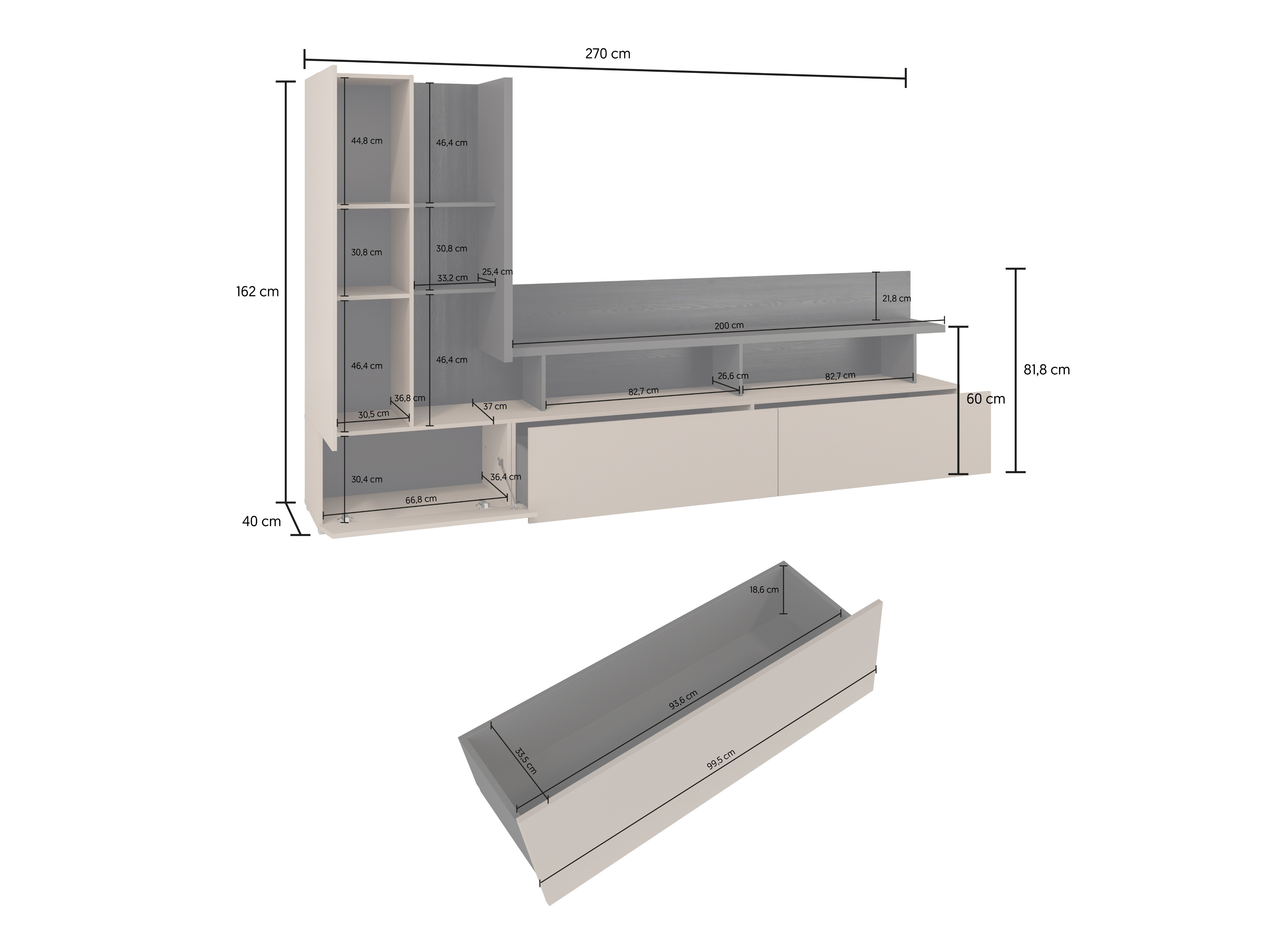 Living room set Virvele 101 (Congo + Anthracite)