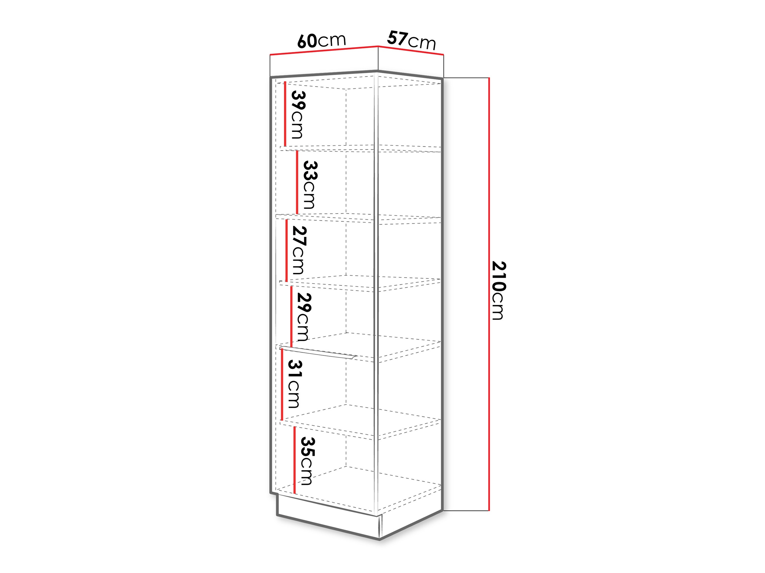 Modular cabinet with doors Sole 131