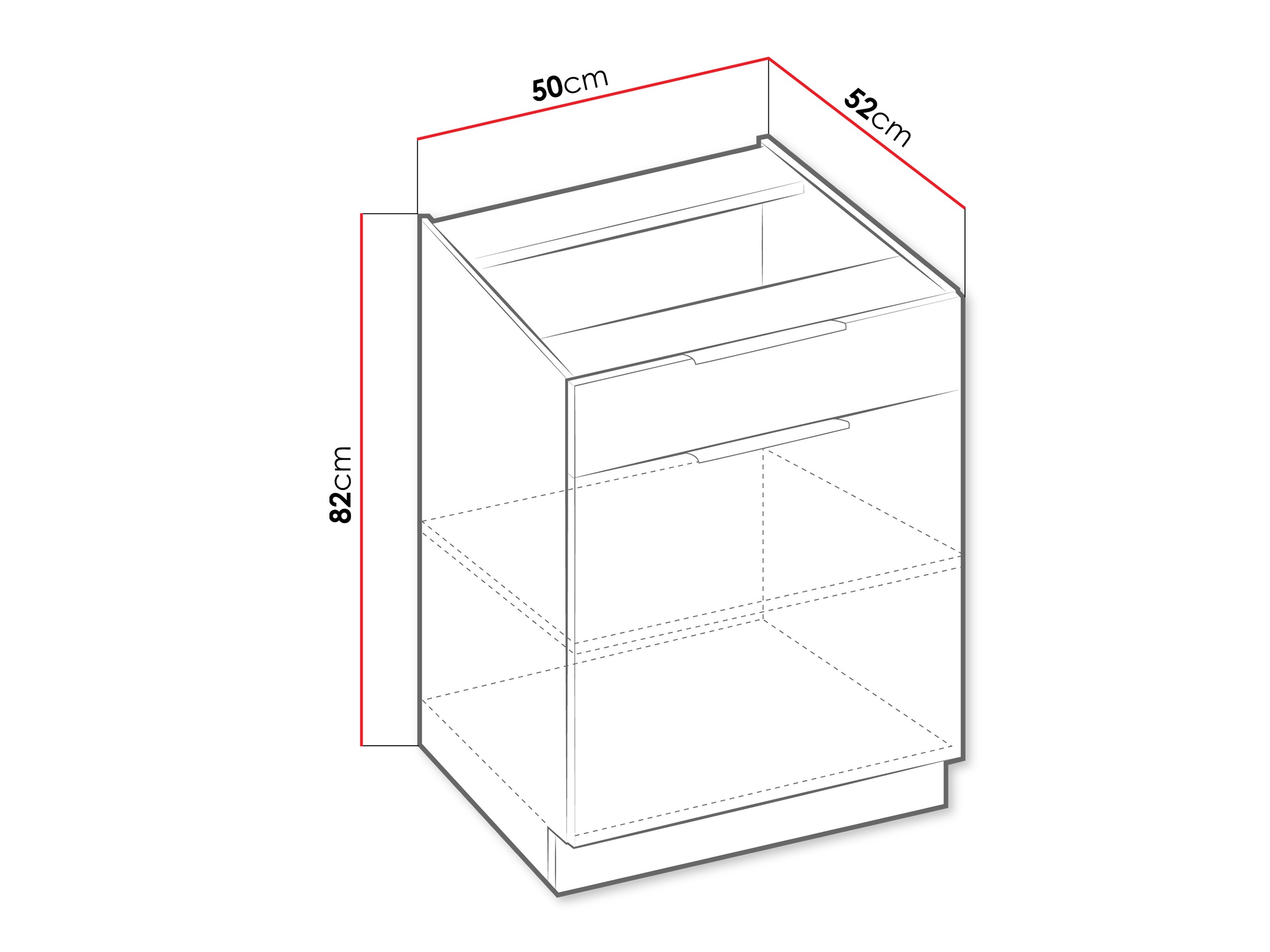 Modular cabinet with drawer and doors Sole 121