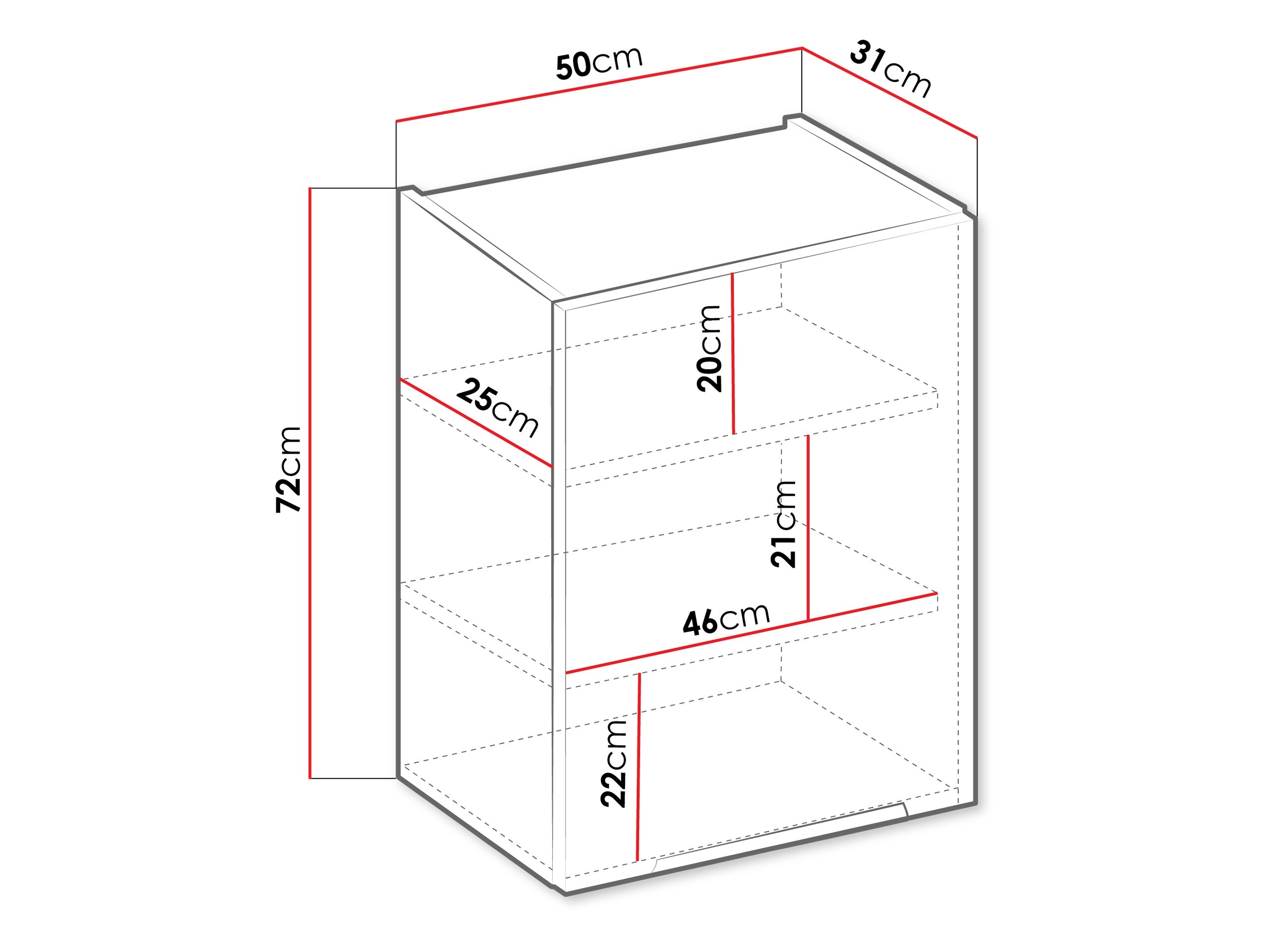 Modular wall cabinet Sole 122