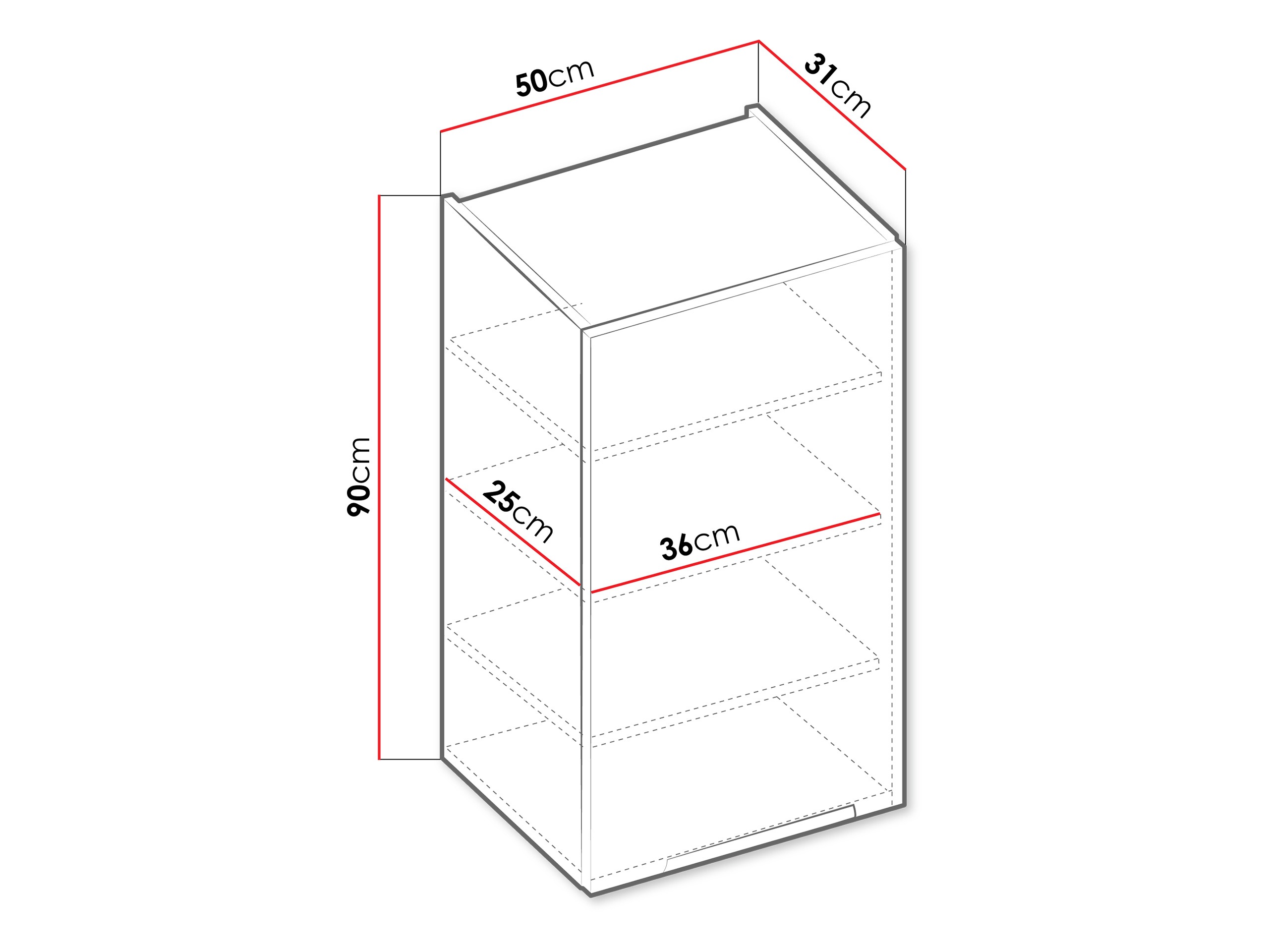 Modular wall cabinet Sole 123