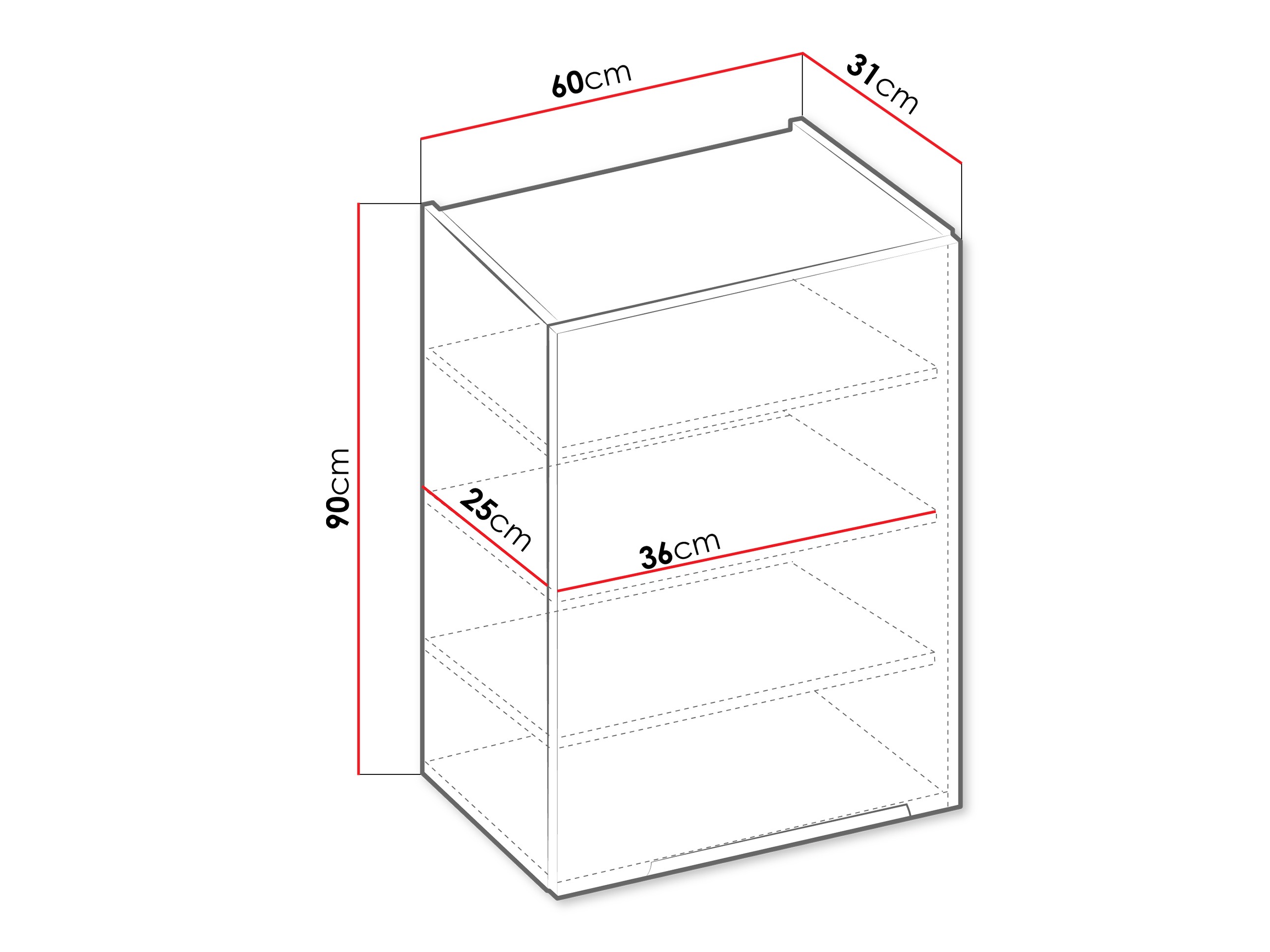Modular wall cabinet Sole 137