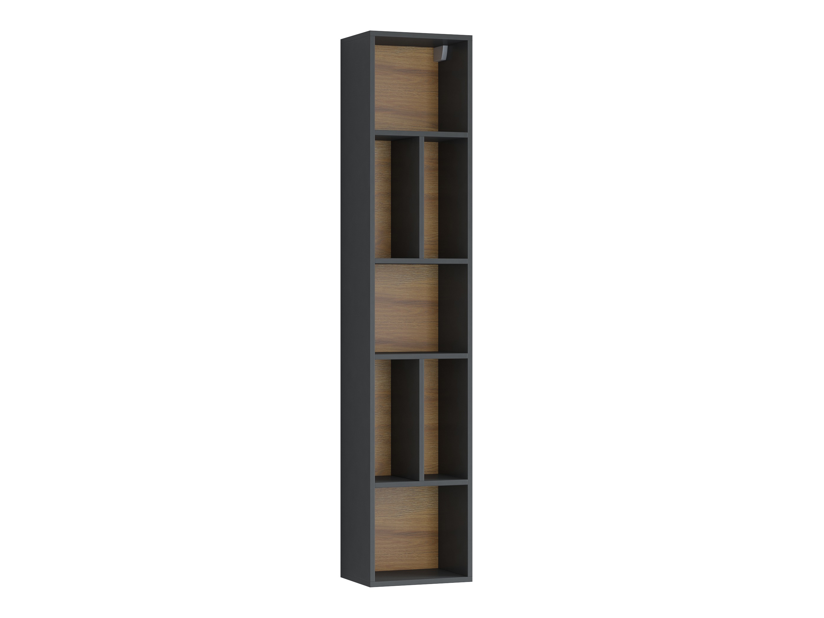 Wall shelf Torsone 106 (Anthracite + Gloss anthracite + Grandson oak)