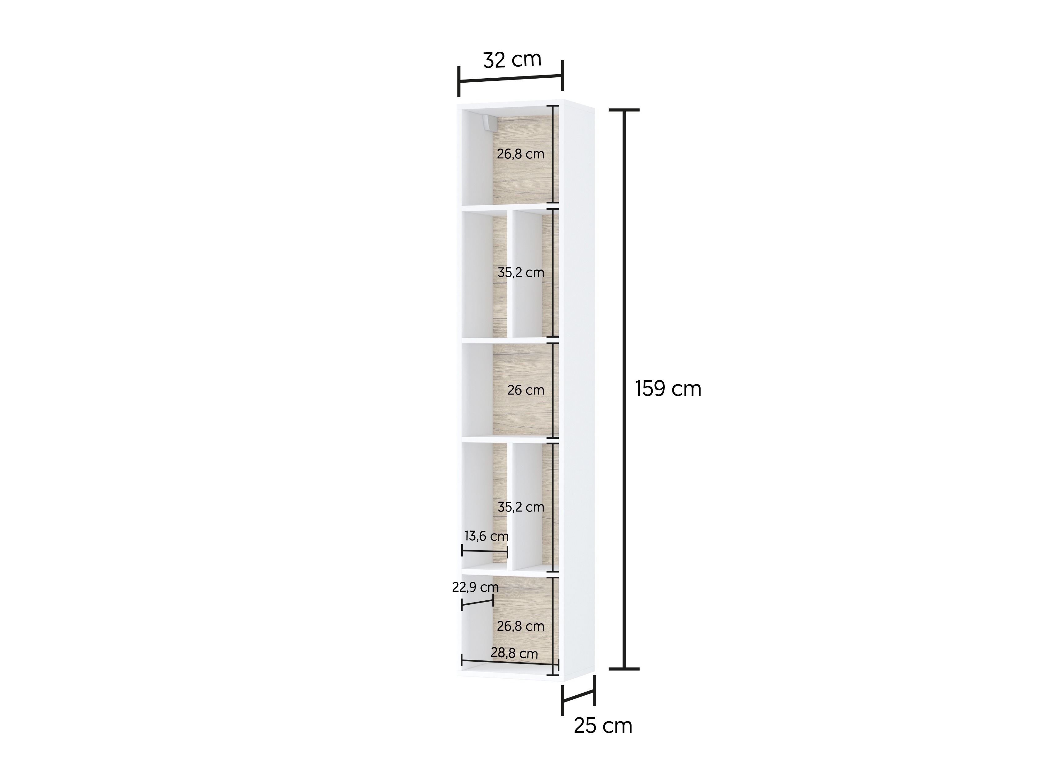Wall shelf Torsone 106 (Anthracite + Gloss anthracite + Grandson oak)
