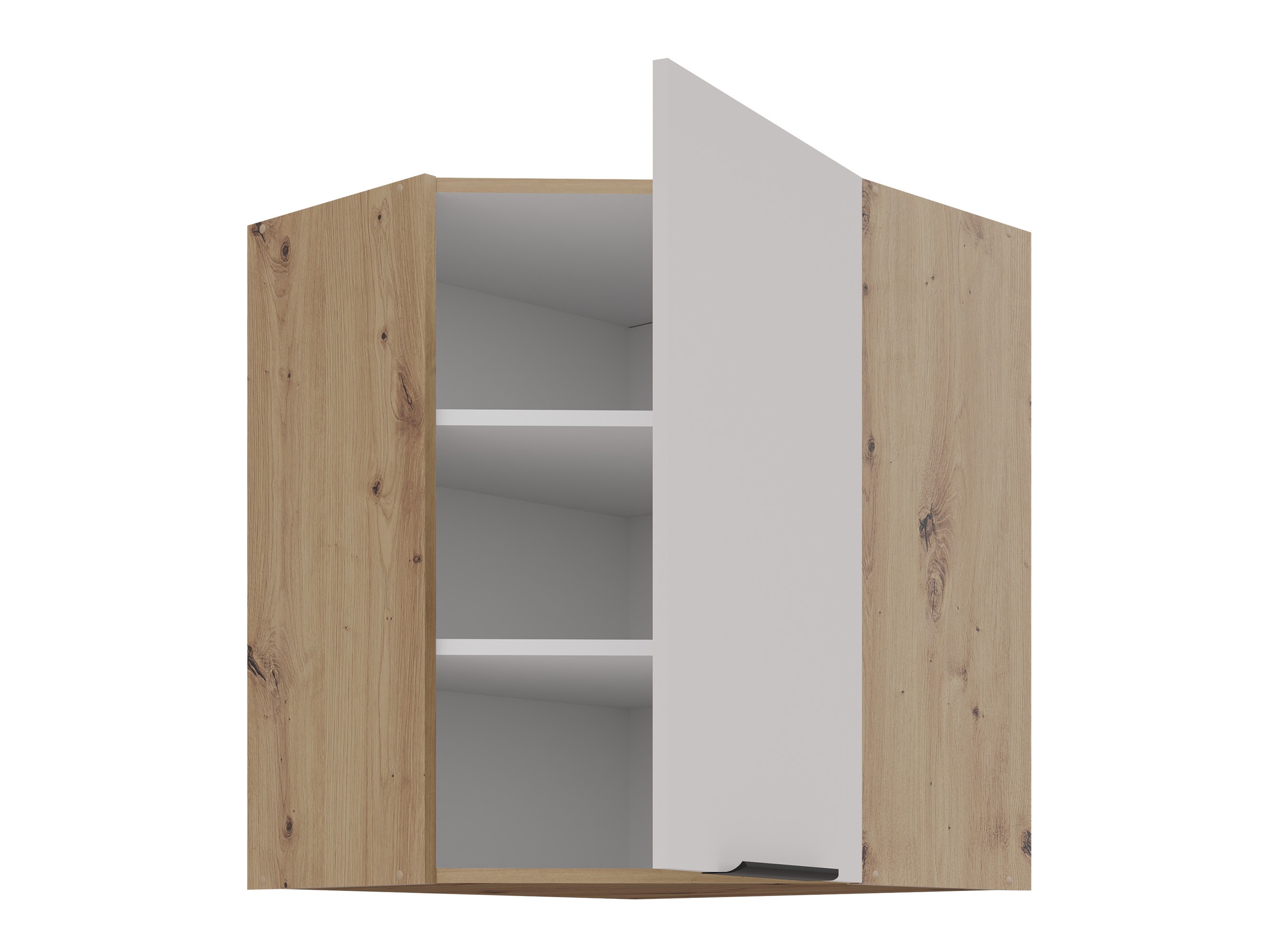 Modular wall-mounted corner cabinet Sole 142