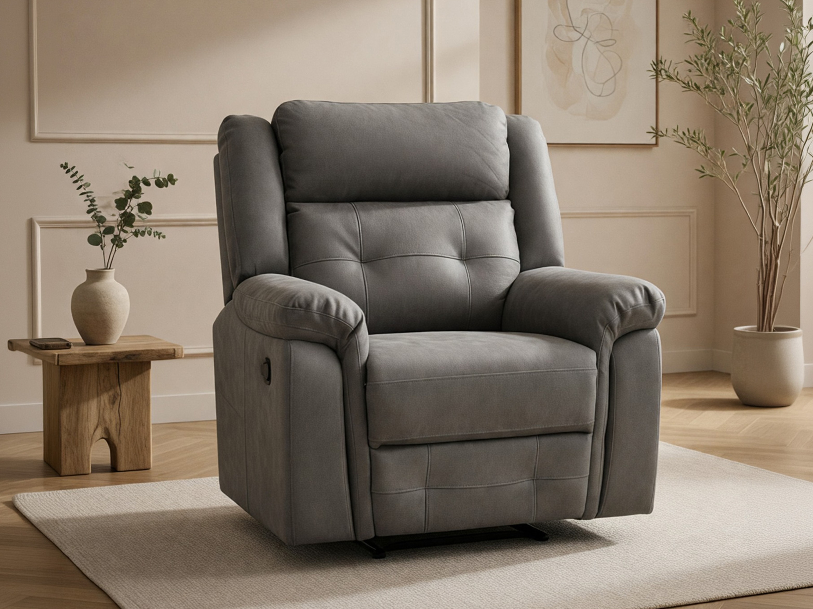 Armchair recliner Anaheim 140 (Dark grey)