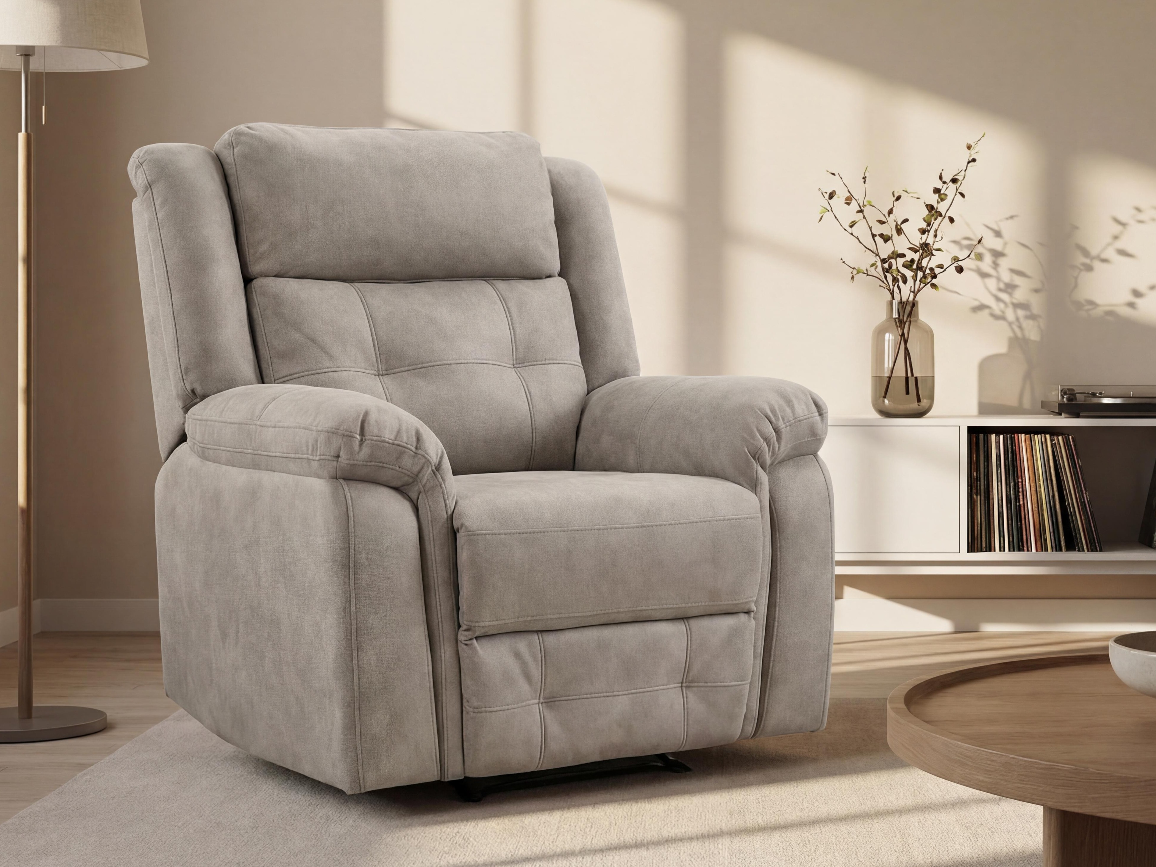 Armchair recliner Anaheim 140 (Light grey)
