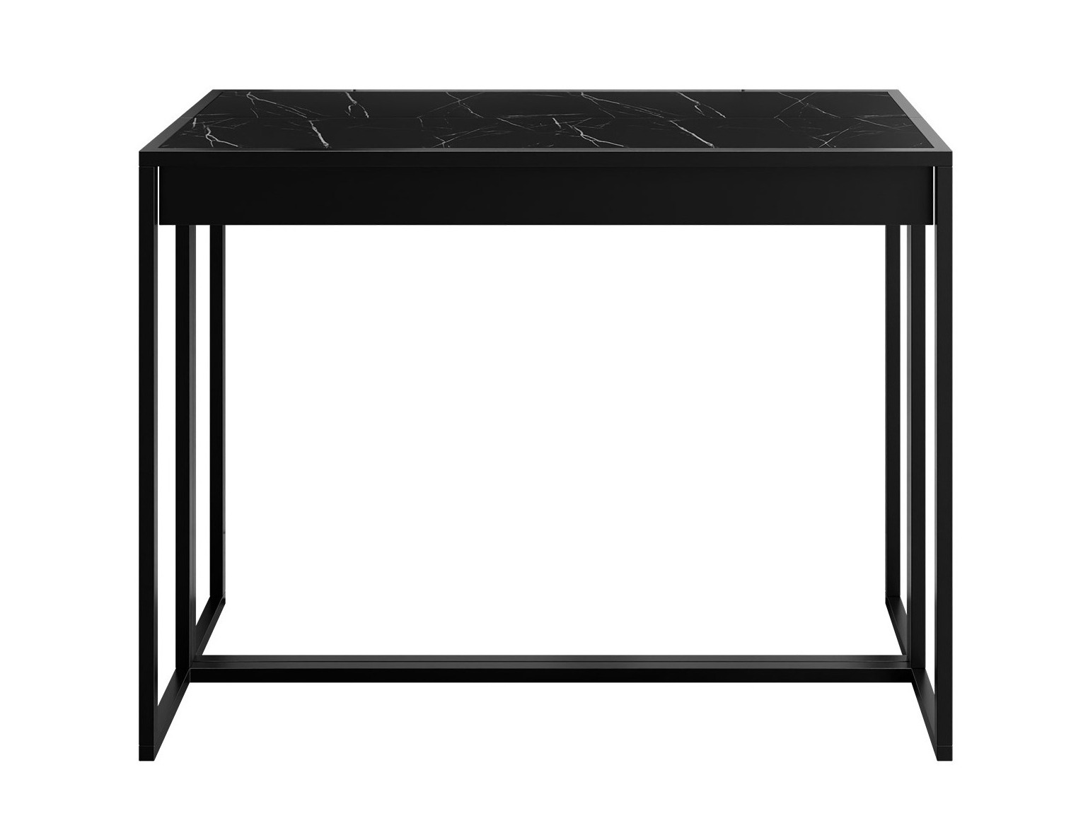 Folding table Oswego 180 (Black + Black marble)