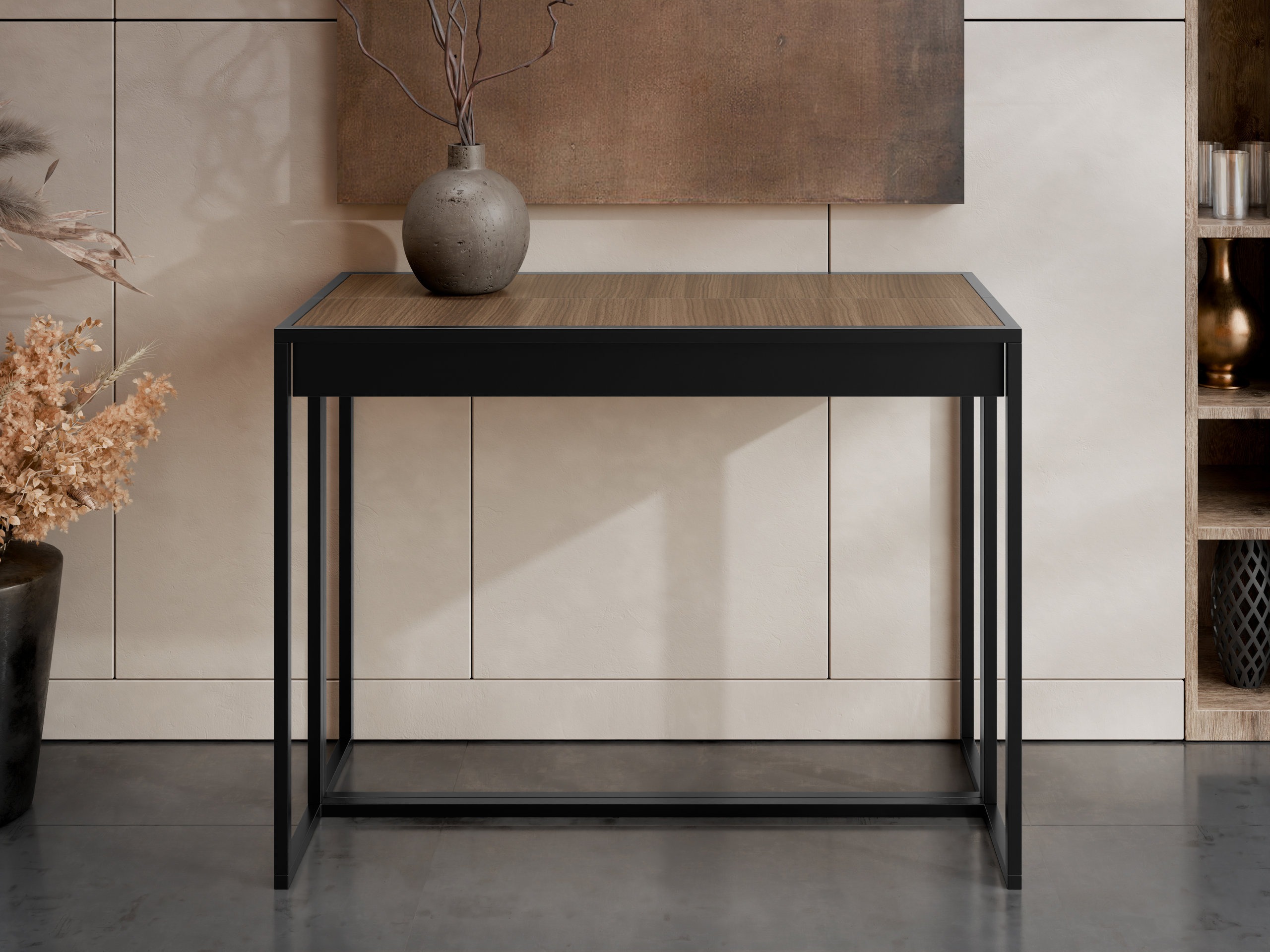 Folding table Oswego 180 (Black + Dark nut)