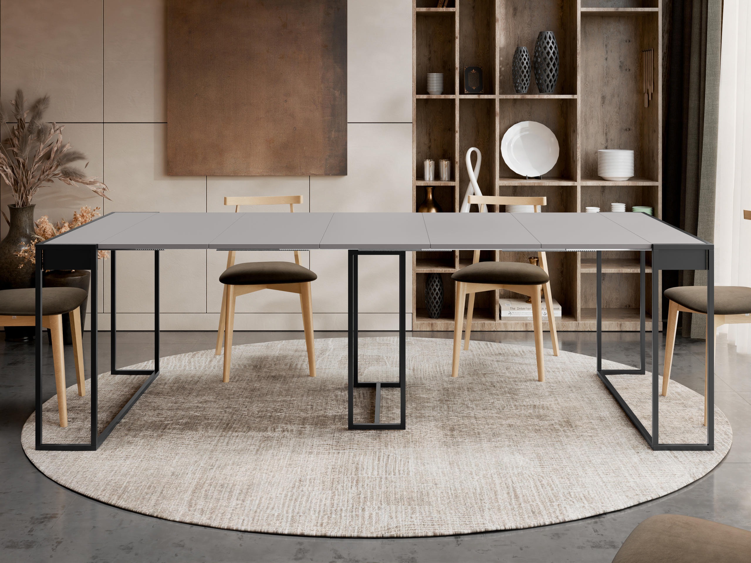 Folding table Oswego 180 (Black + Graphite)