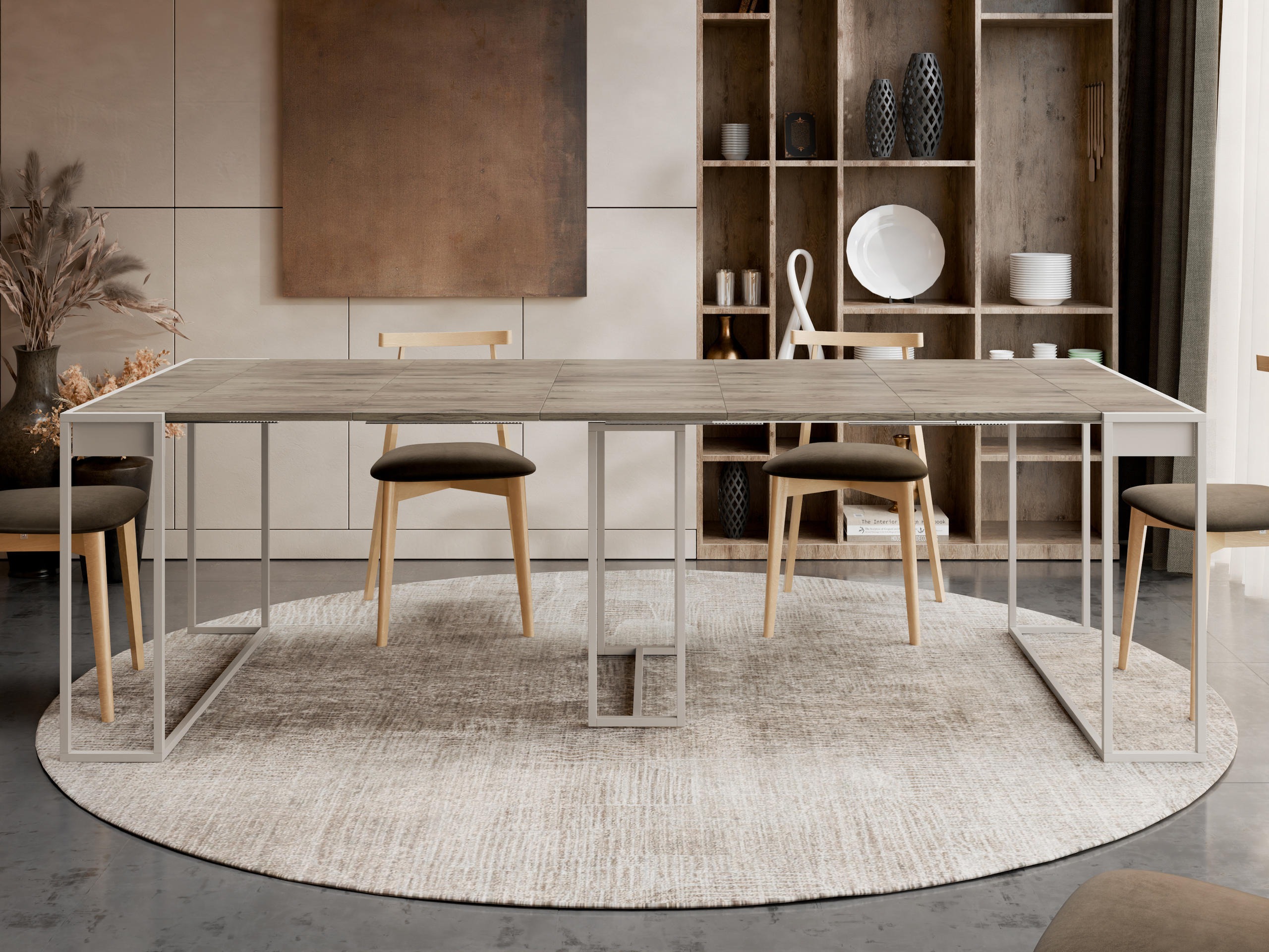 Folding table Oswego 180 (Dark oak + Cashmere)