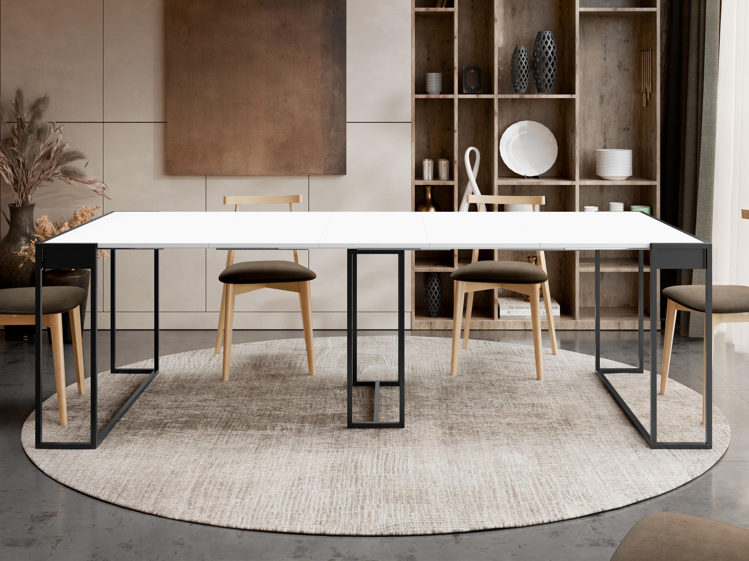 Folding table Oswego 180 (White + Black)