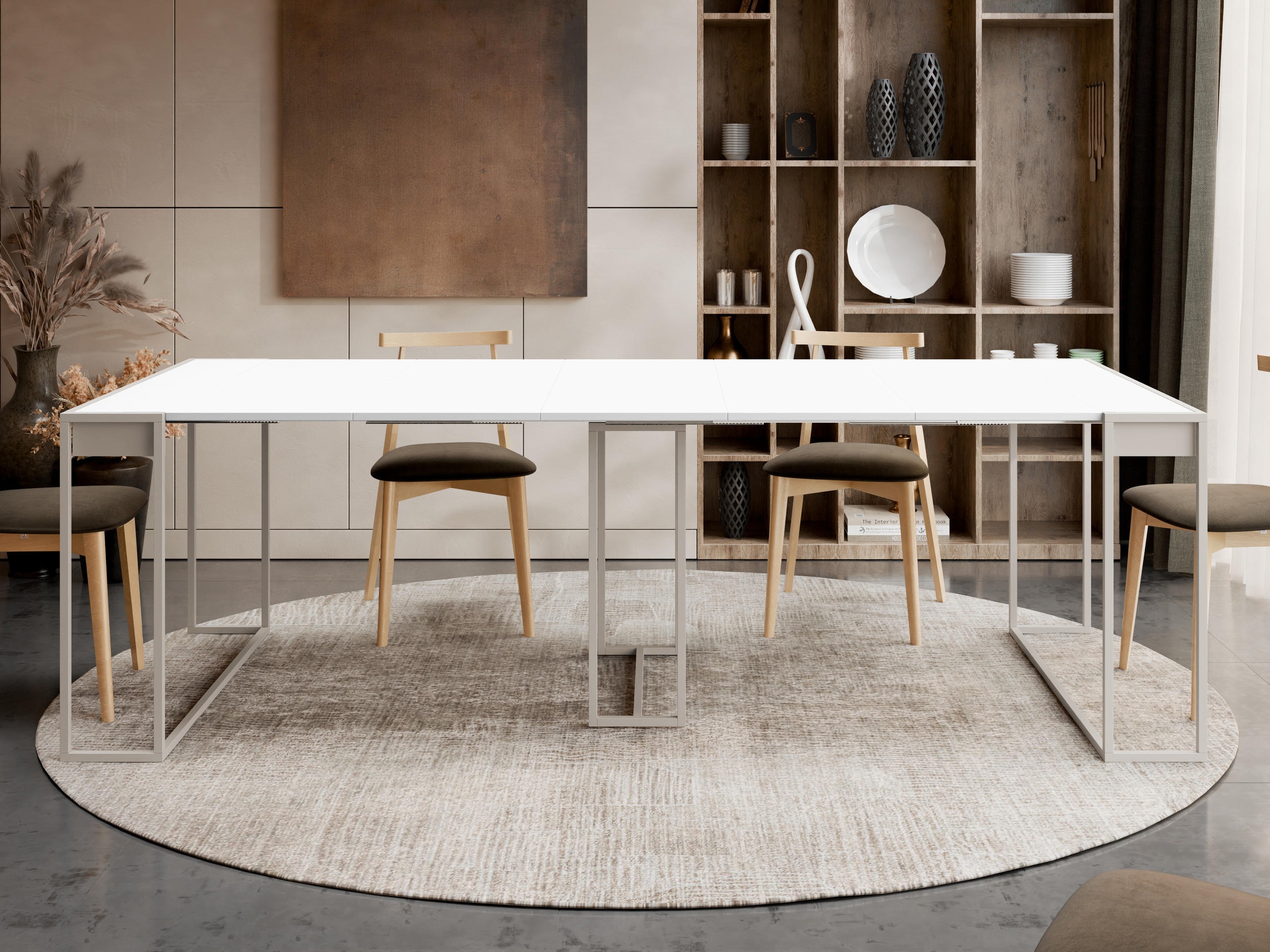 Folding table Oswego 180 (White + Cashmere)