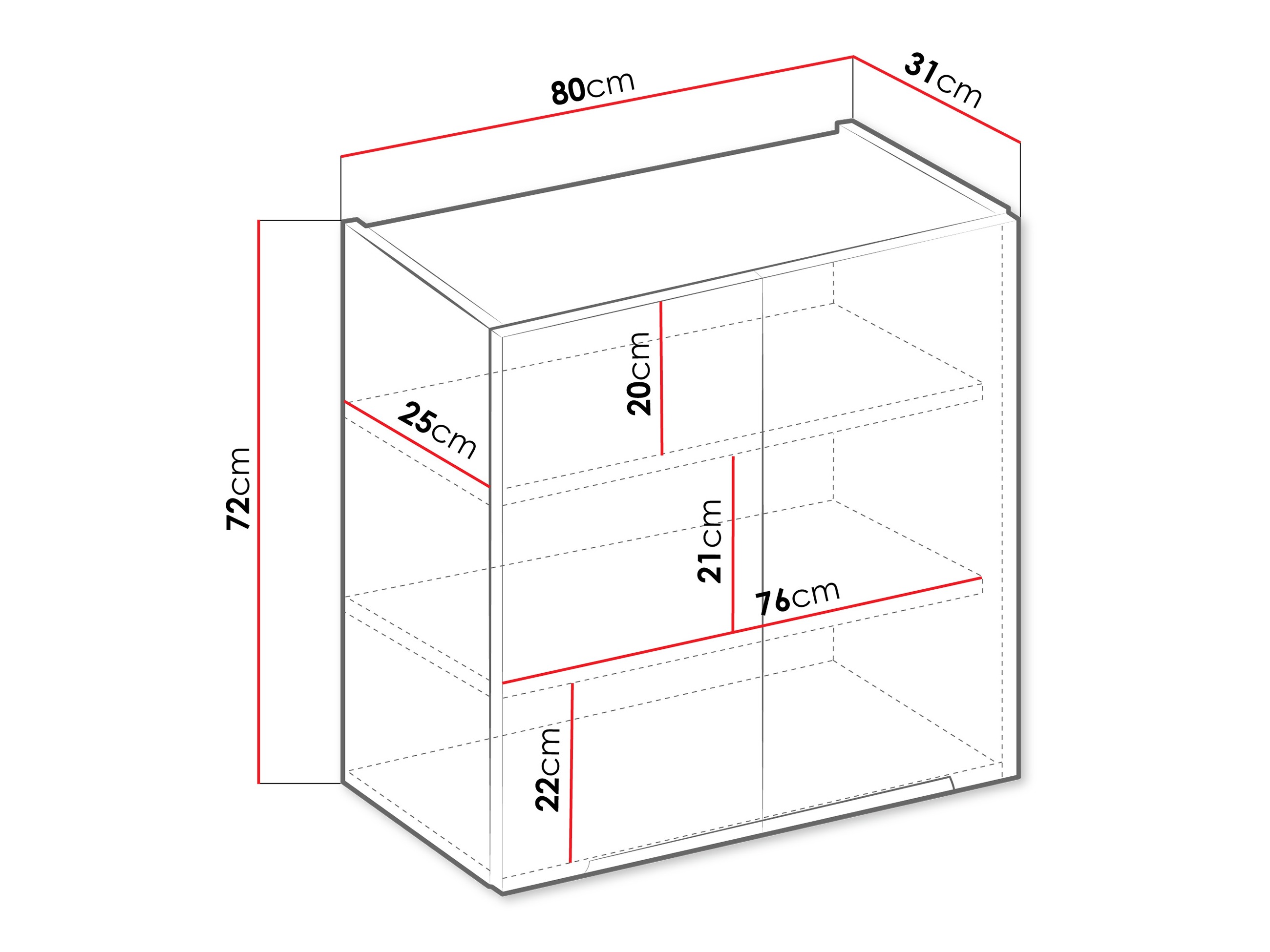 Modular wall cabinet Sole 148