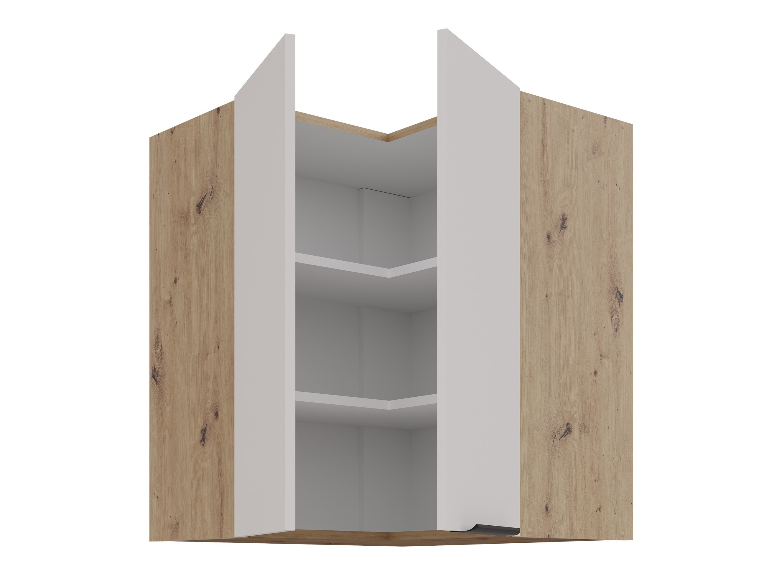 Modular wall-mounted corner cabinet Sole 143