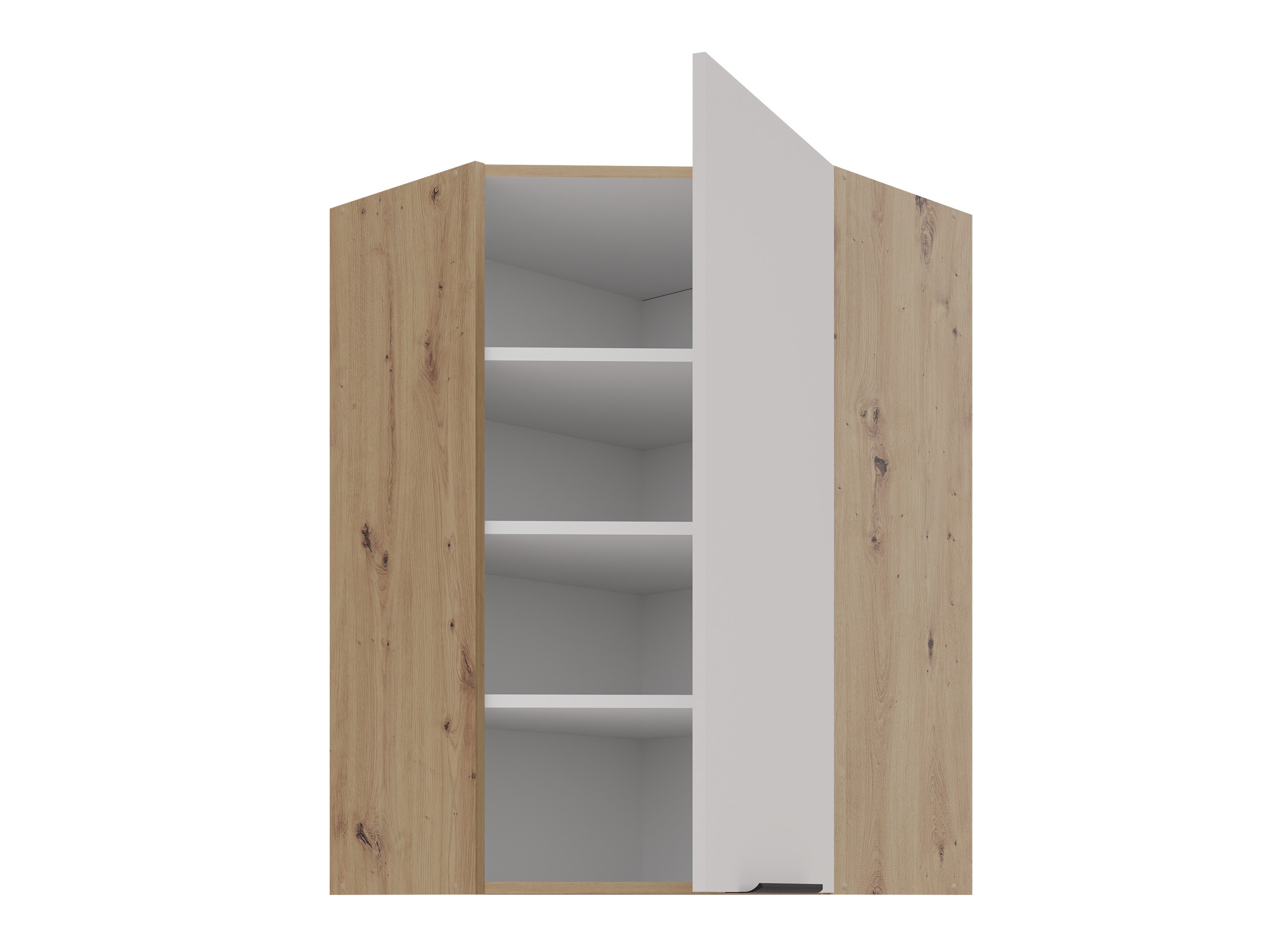 Modular wall-mounted corner cabinet Sole 144
