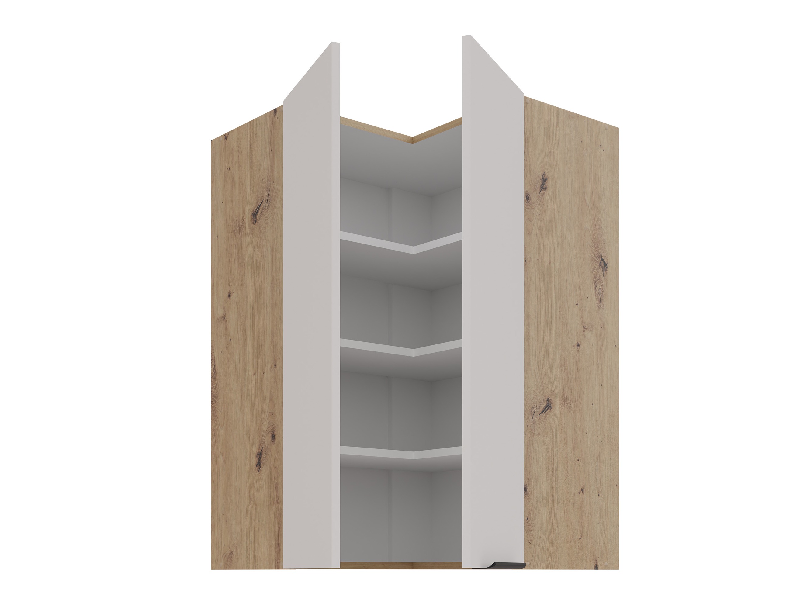 Modular wall-mounted corner cabinet Sole 145