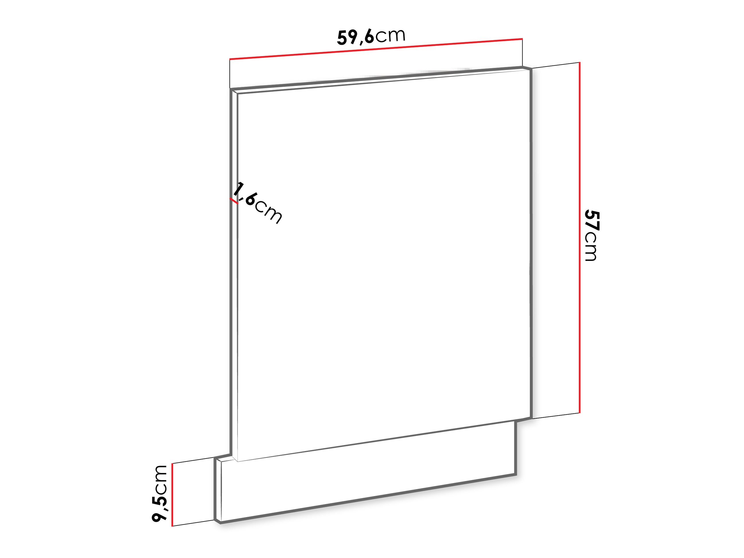 Dishwasher door Sole 155