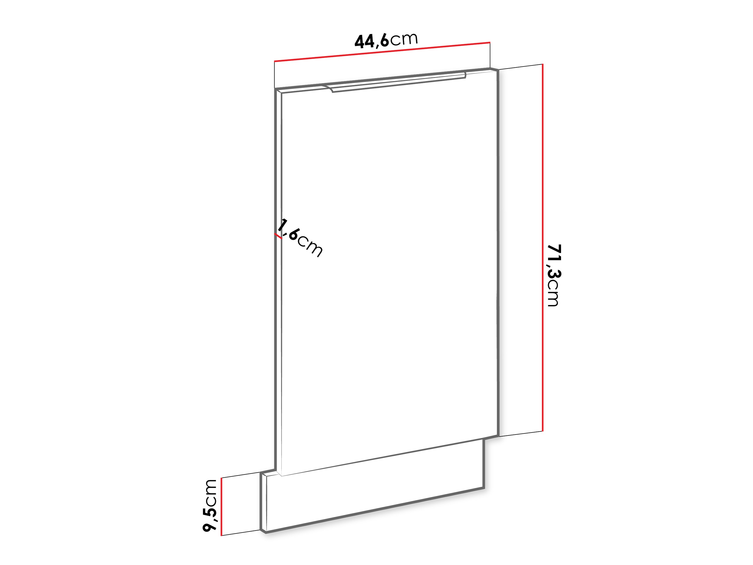 Dishwasher door Sole 156