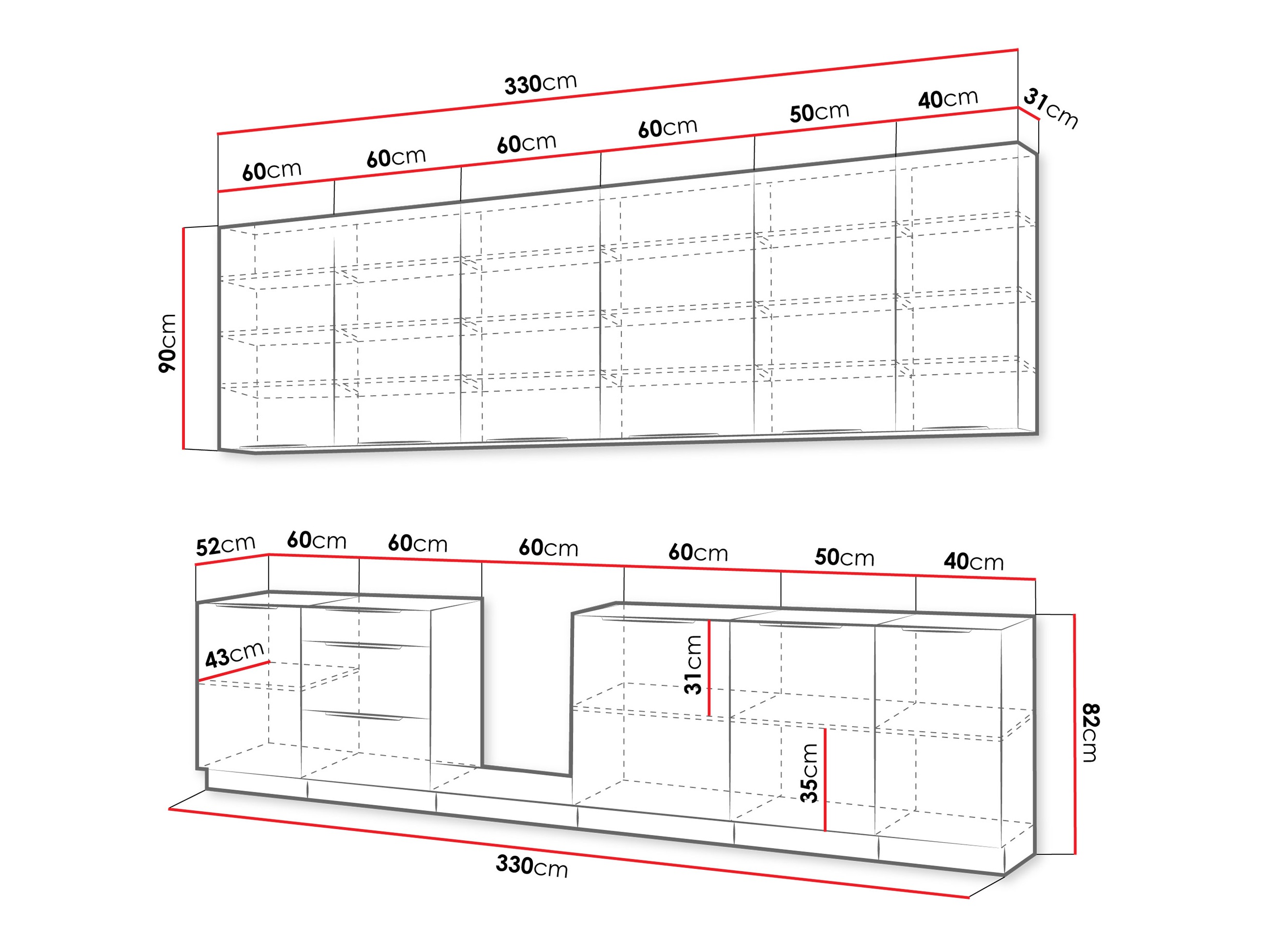 Modular kitchen set Sole 159