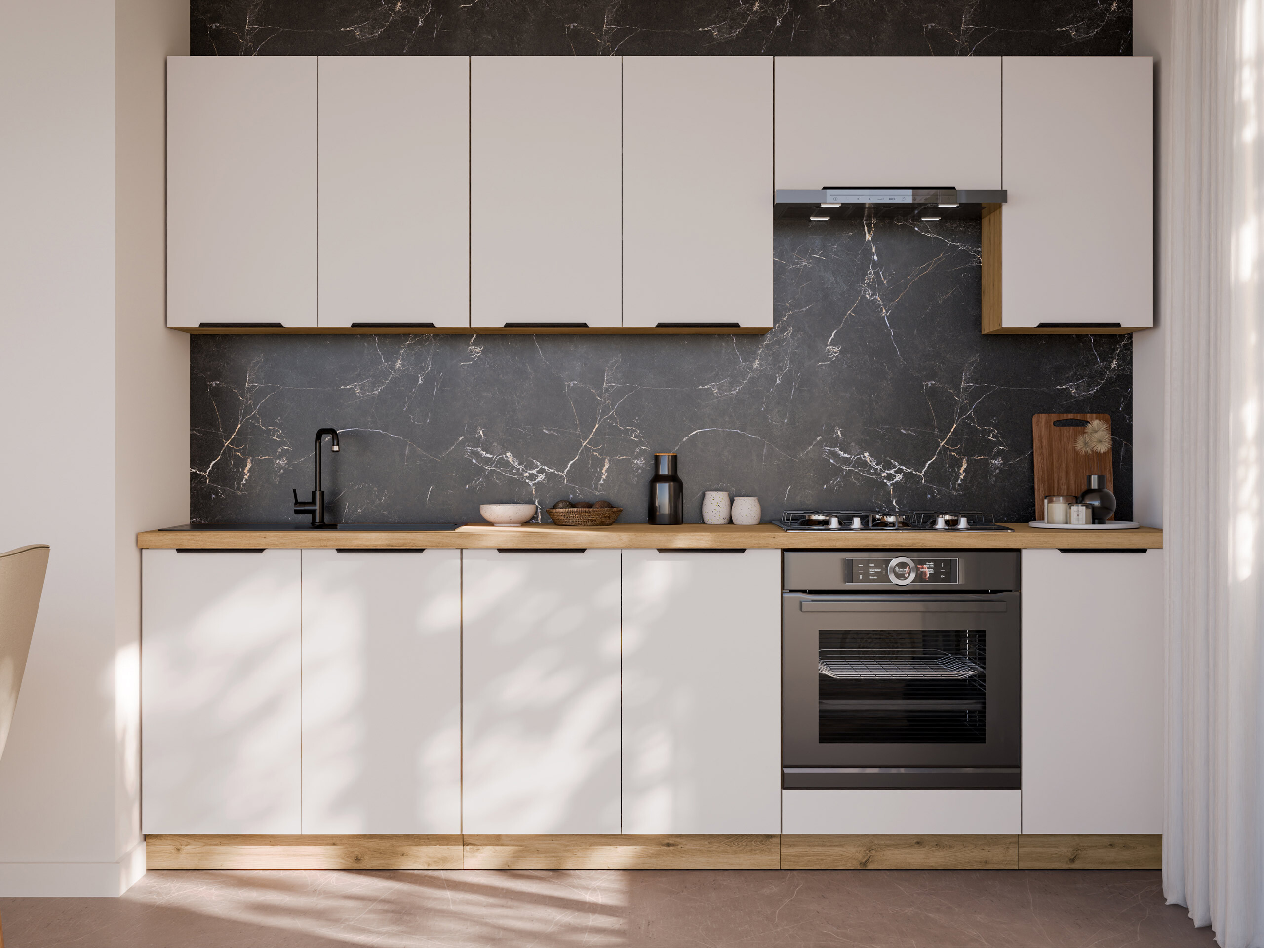 Modular sink cabinet with doors Sole 153