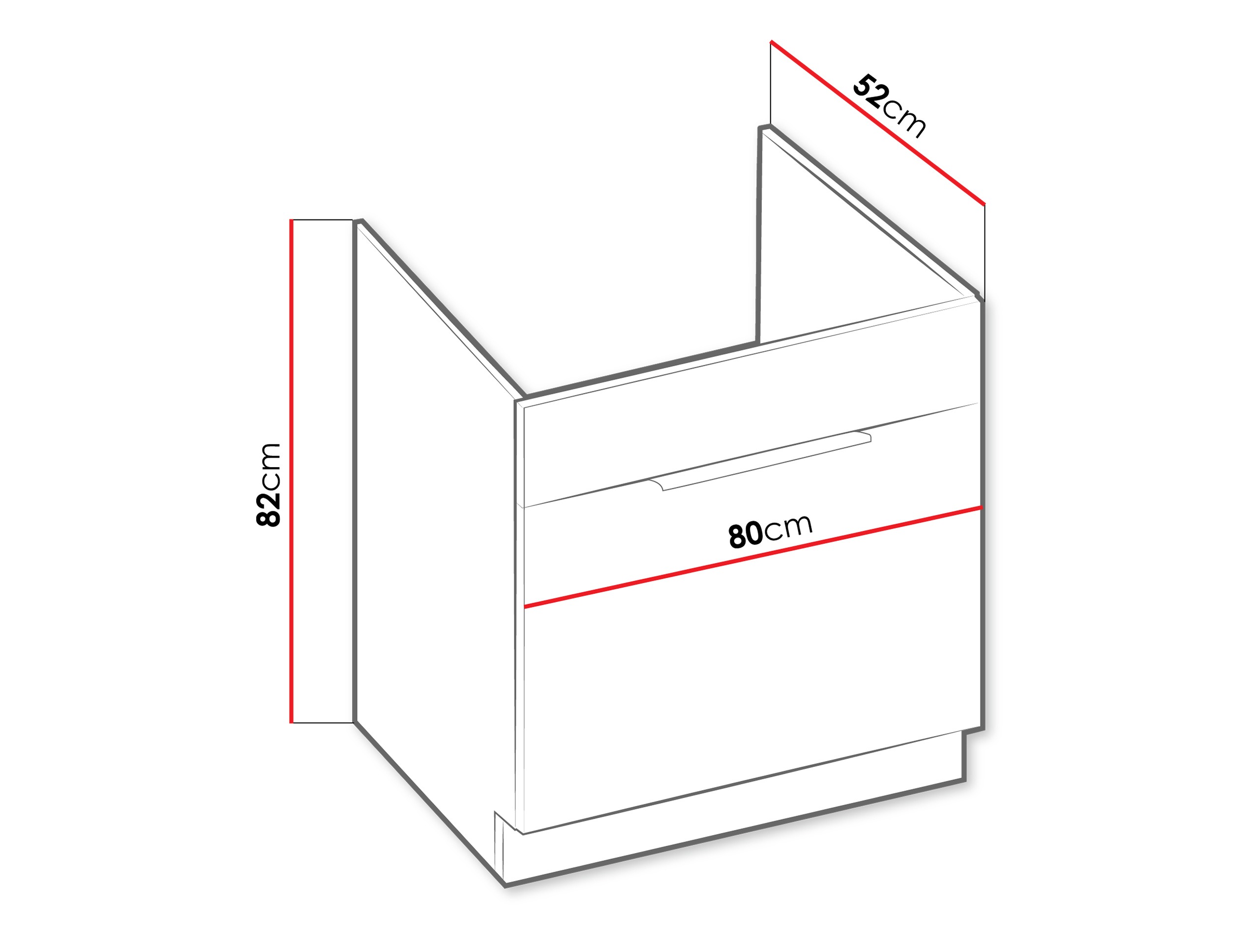 Modular sink cabinet with drawer Sole 152