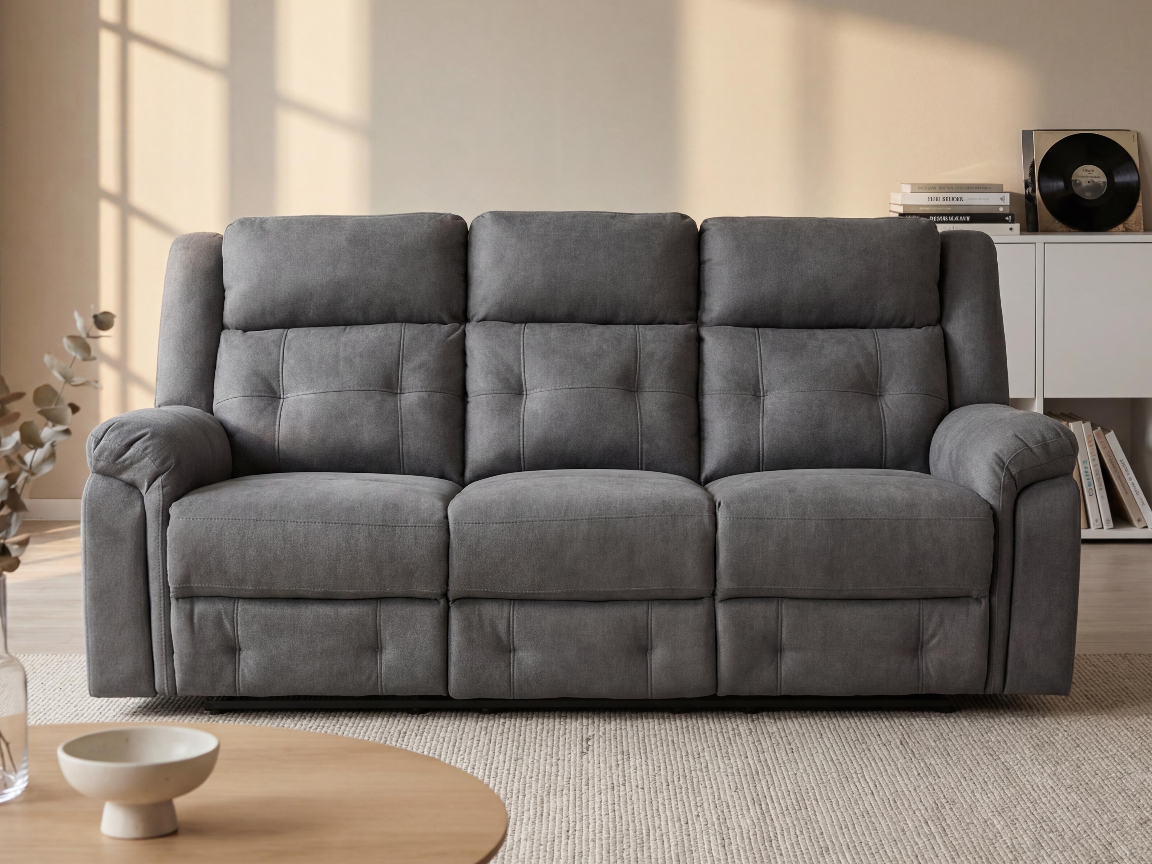 Sofa recliner Anaheim 142 (Dark grey)