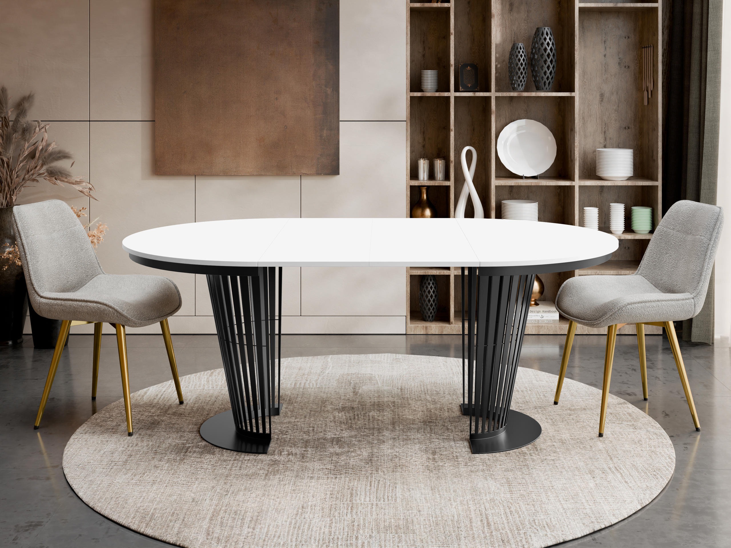 Table Oswego 179 (Black + White)