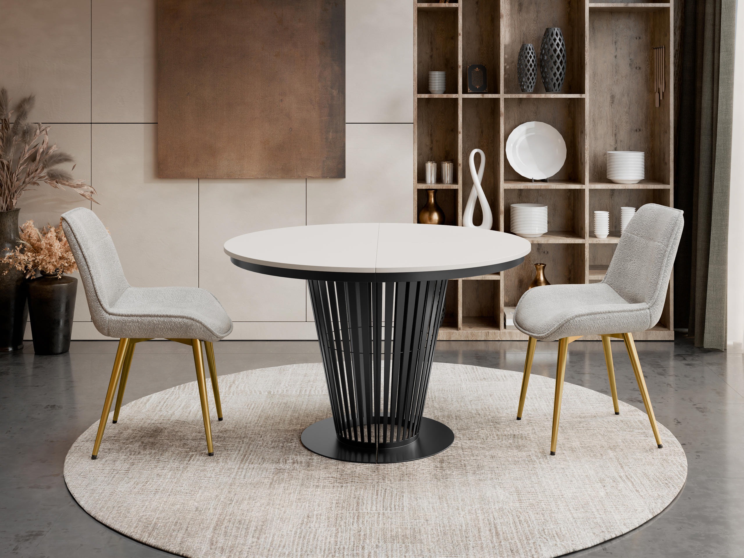 Table Oswego 181 (Black + Cashmere)