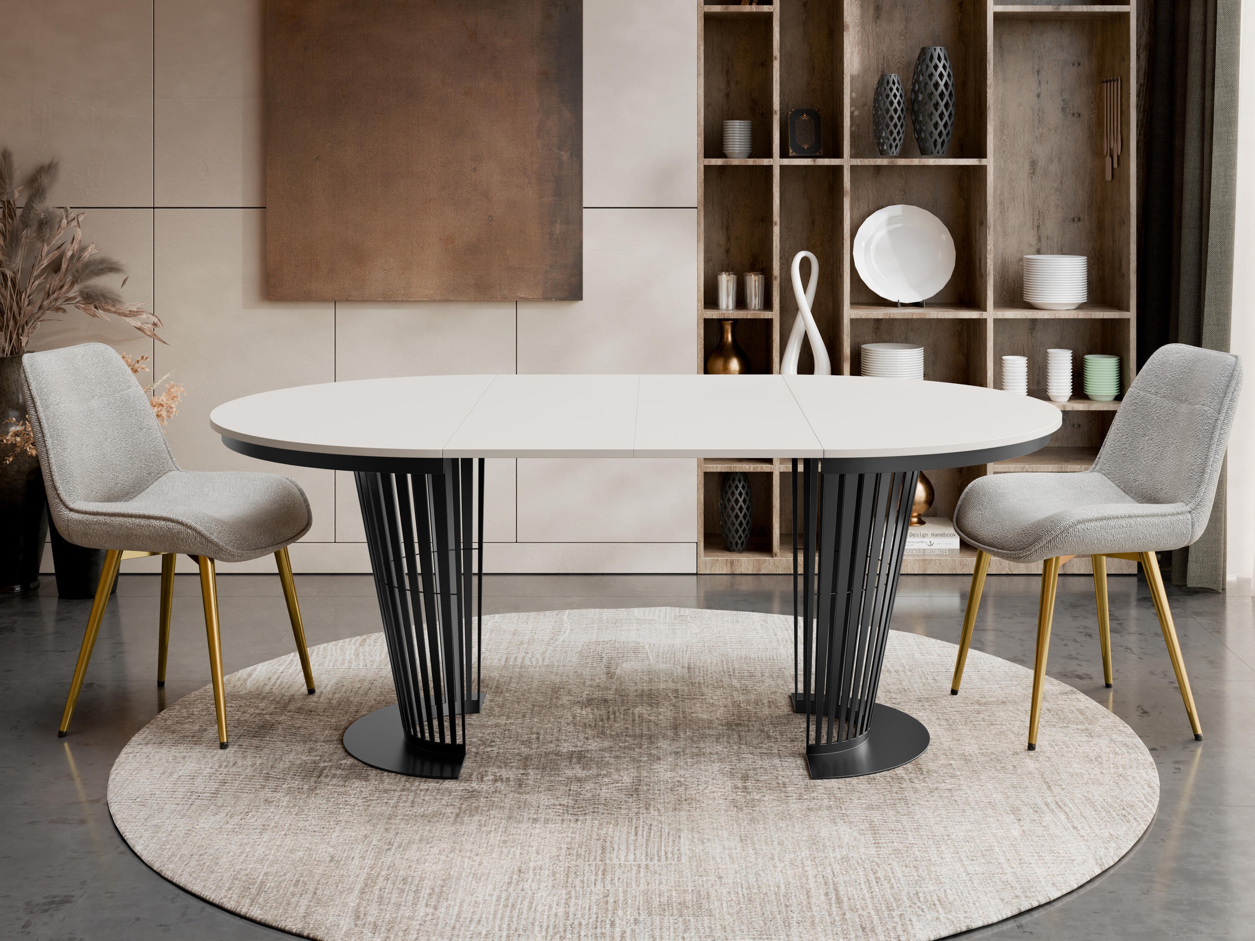 Table Oswego 181 (Black + Cashmere)