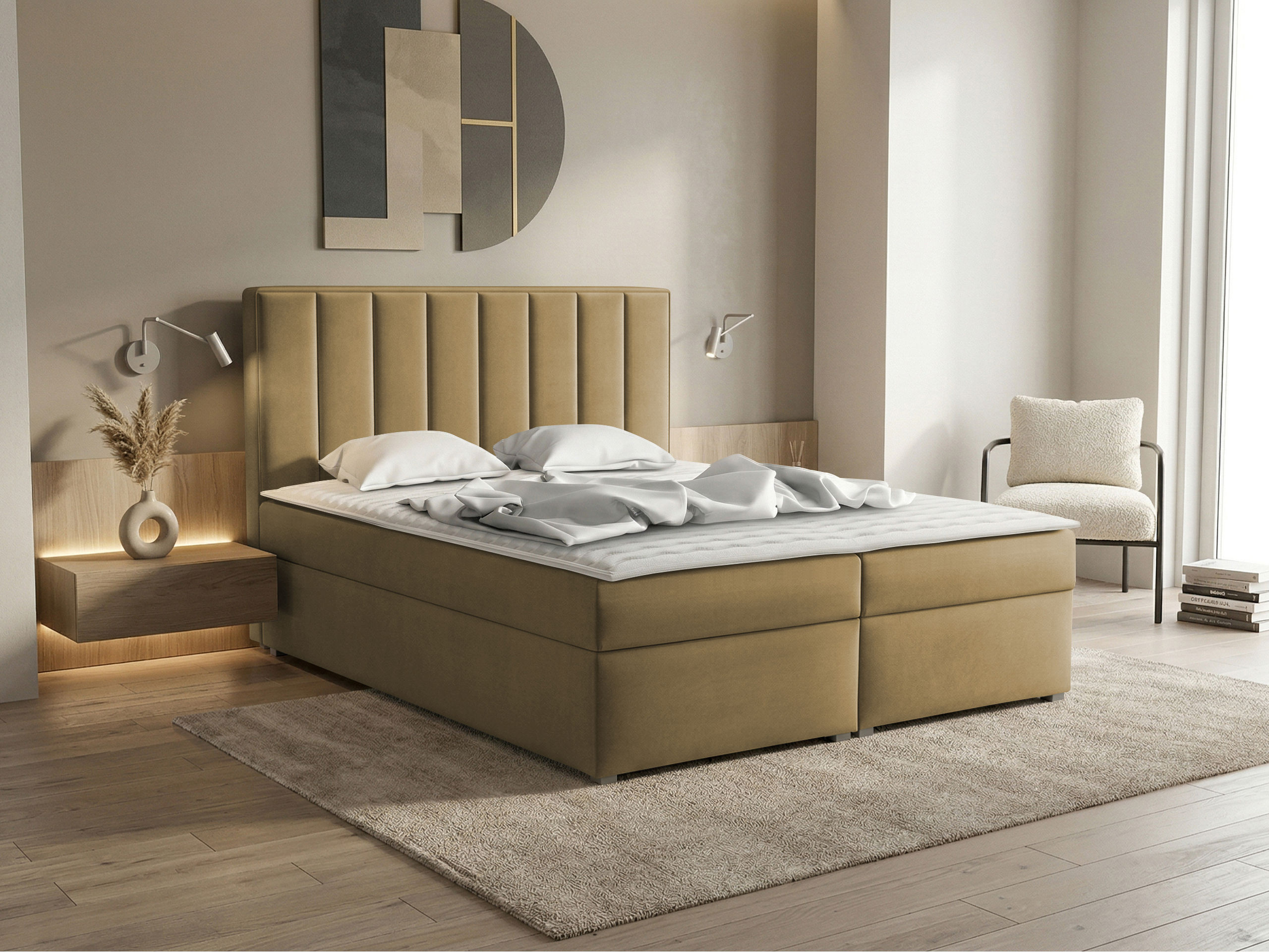 Continental bed Pomona 116 (Magic velvet 2206)