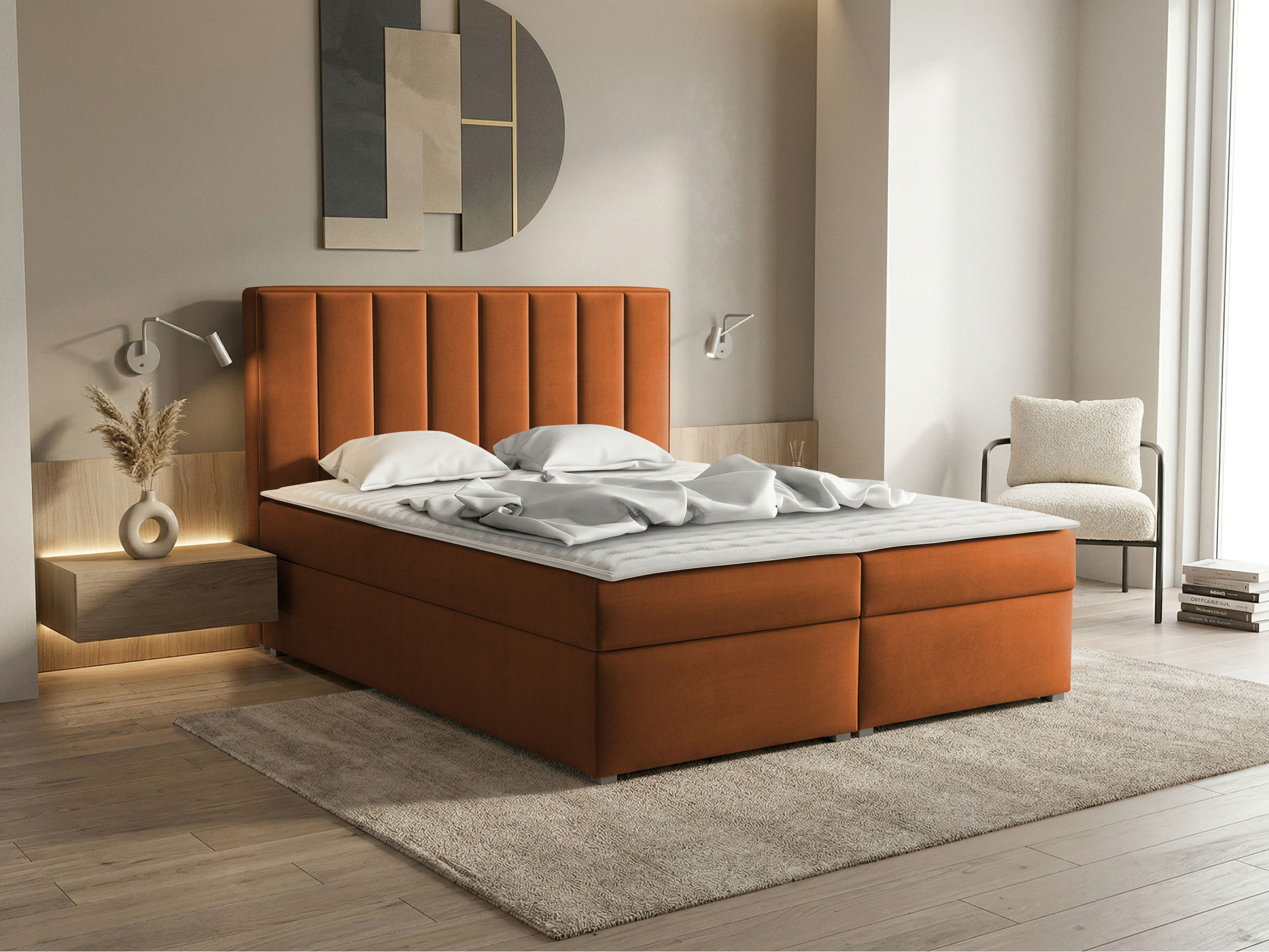 Continental bed Pomona 116 (Magic velvet 2213)