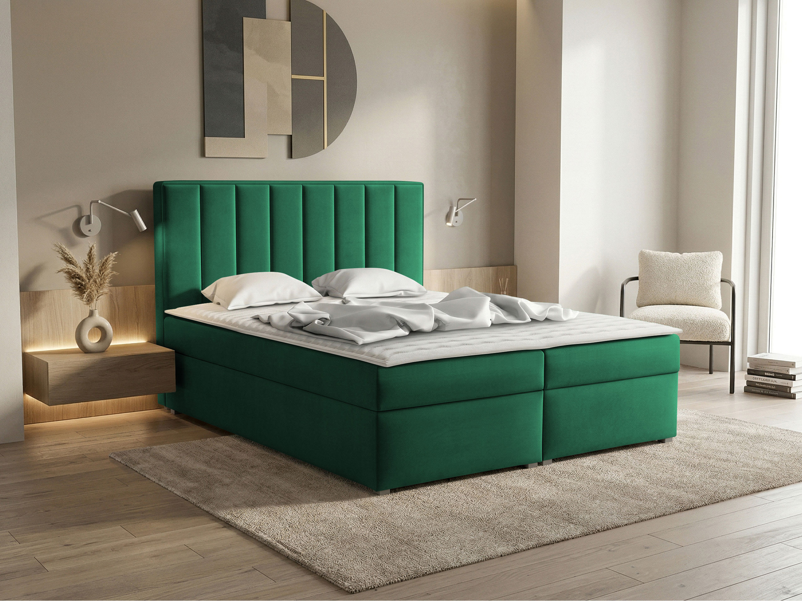 Continental bed Pomona 116 (Magic velvet 2225)