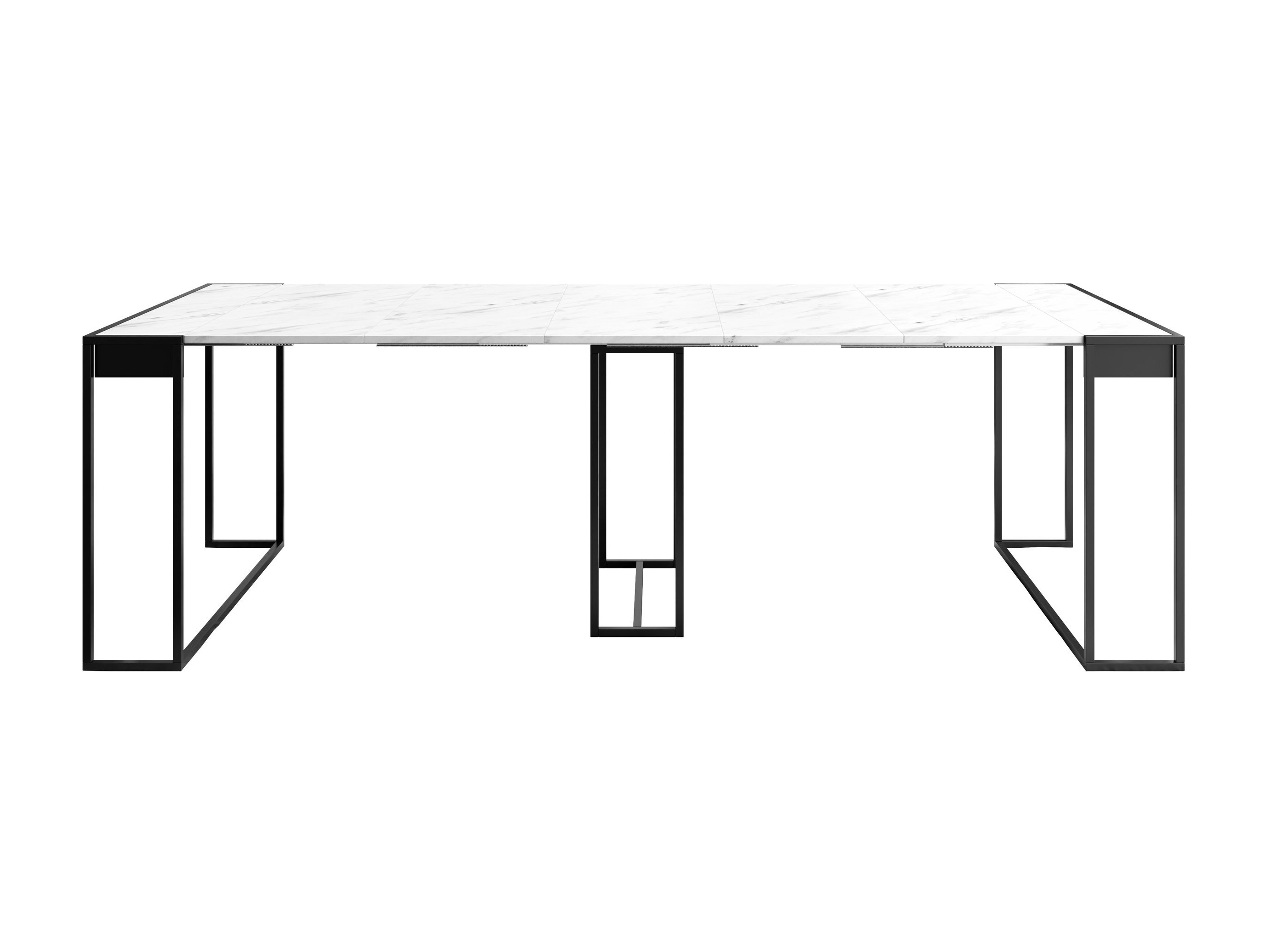 Folding table Oswego 180 (Black + White marble)