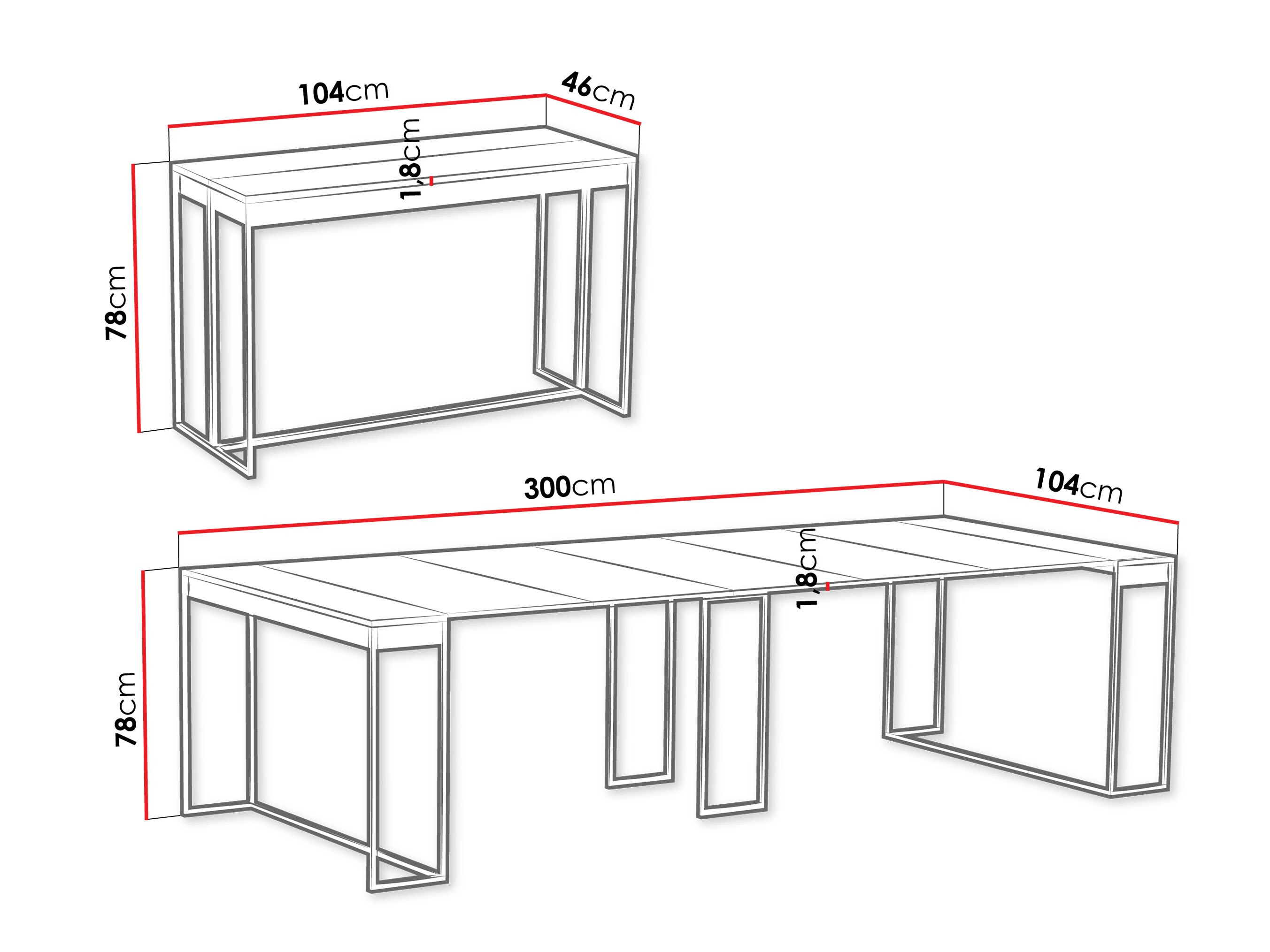 Folding table Oswego 180 (White marble + Cashmere)