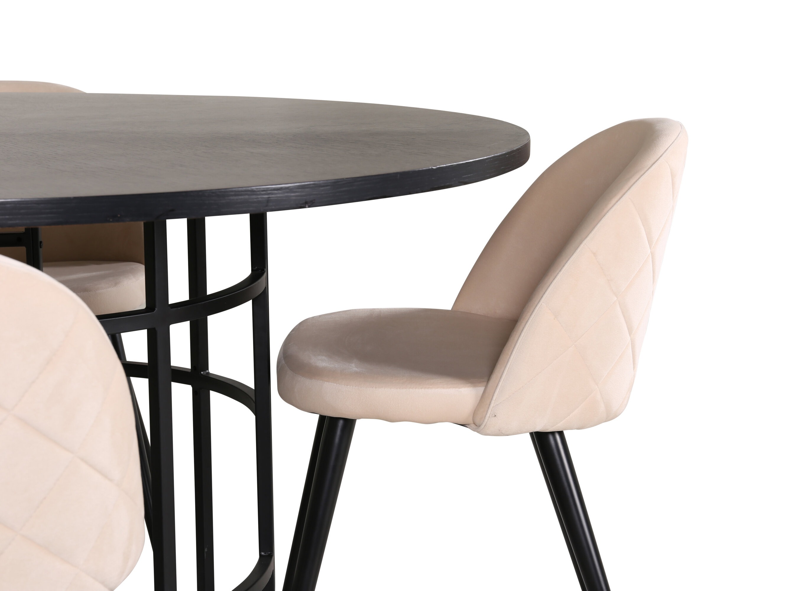 Dining set Dallas 2386 (Black + Cream)