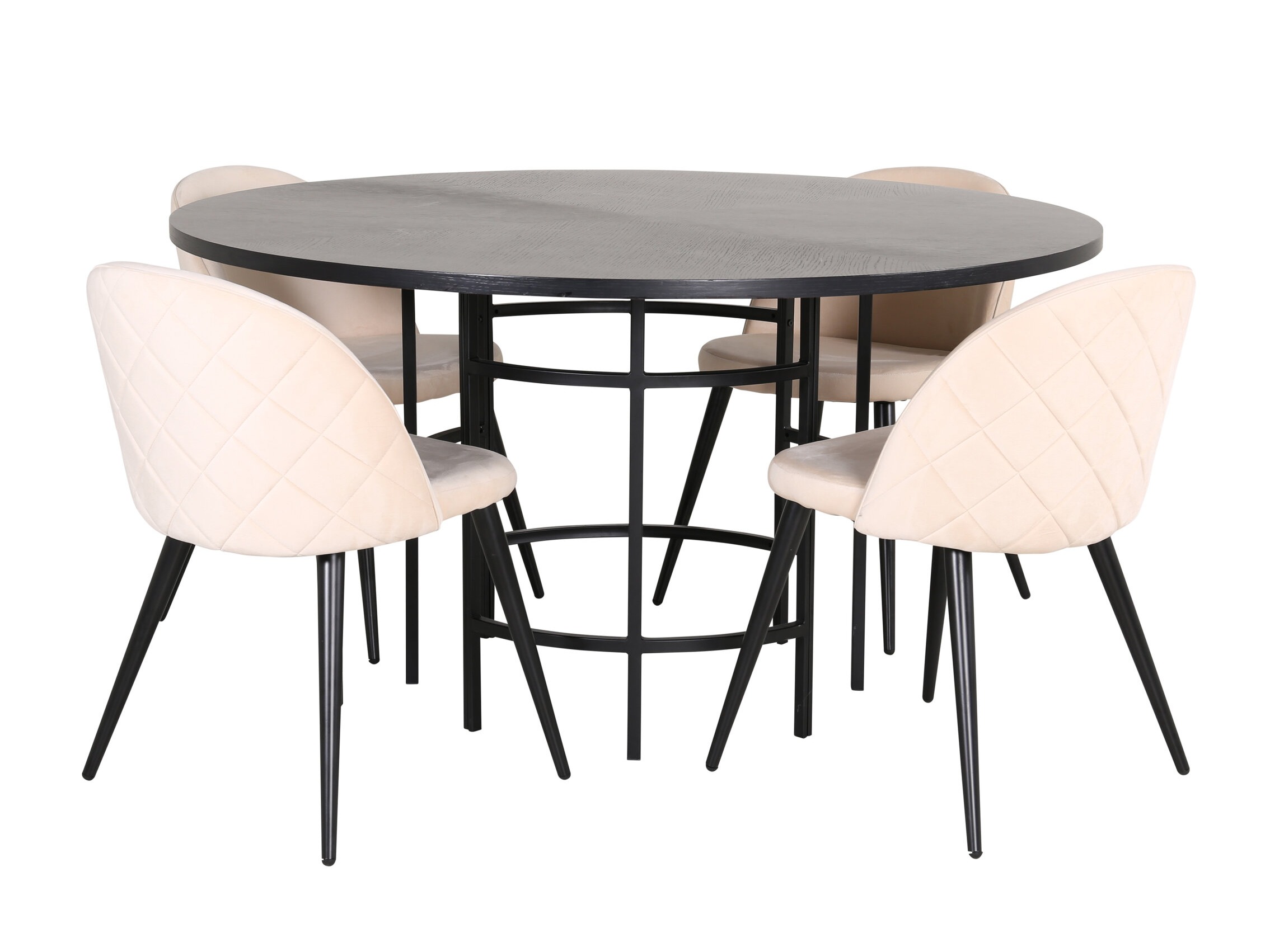Dining set Dallas 2386 (Black + Cream)